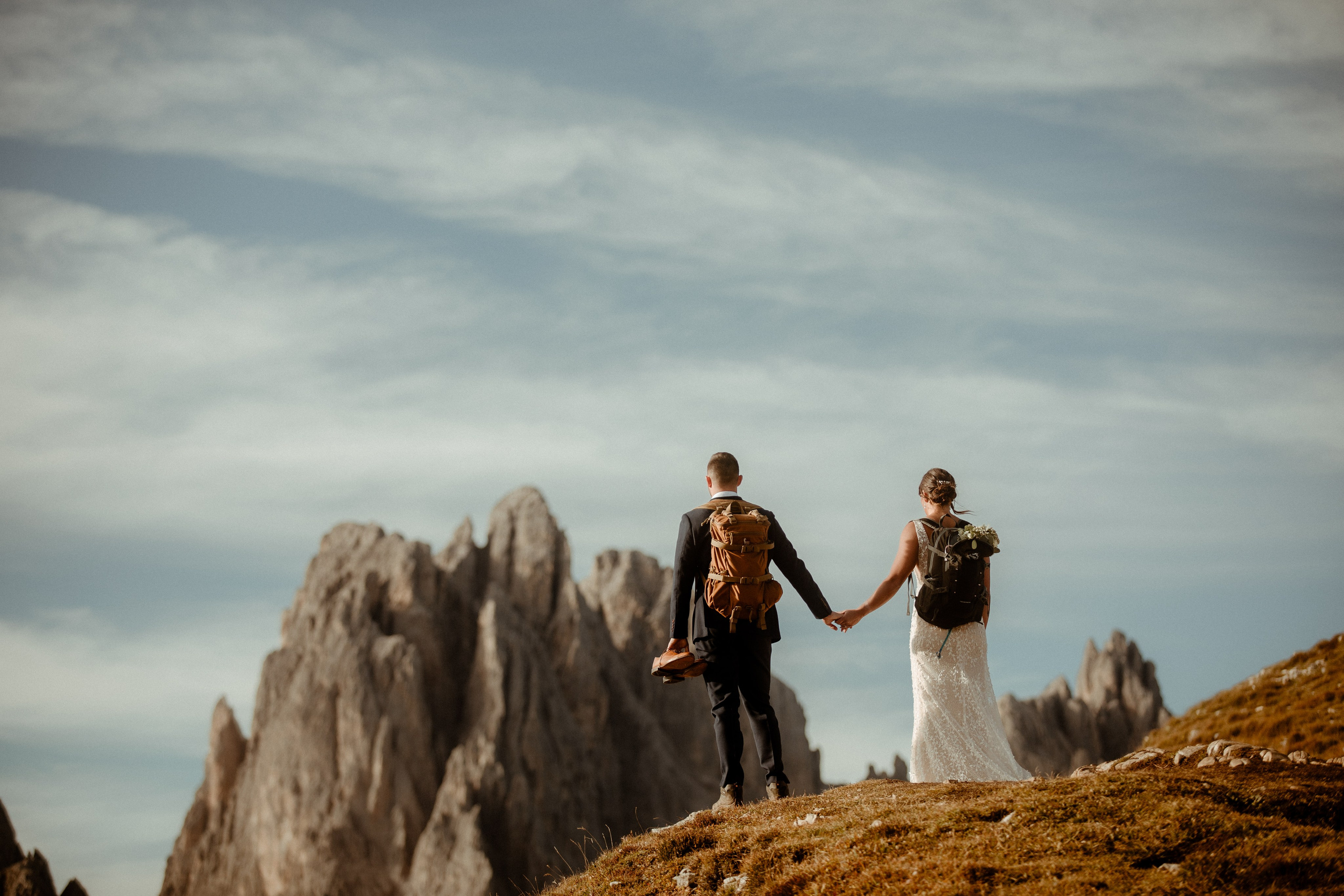 Scenic Dolomites Elopement. Iceland elopement photographer & videographer