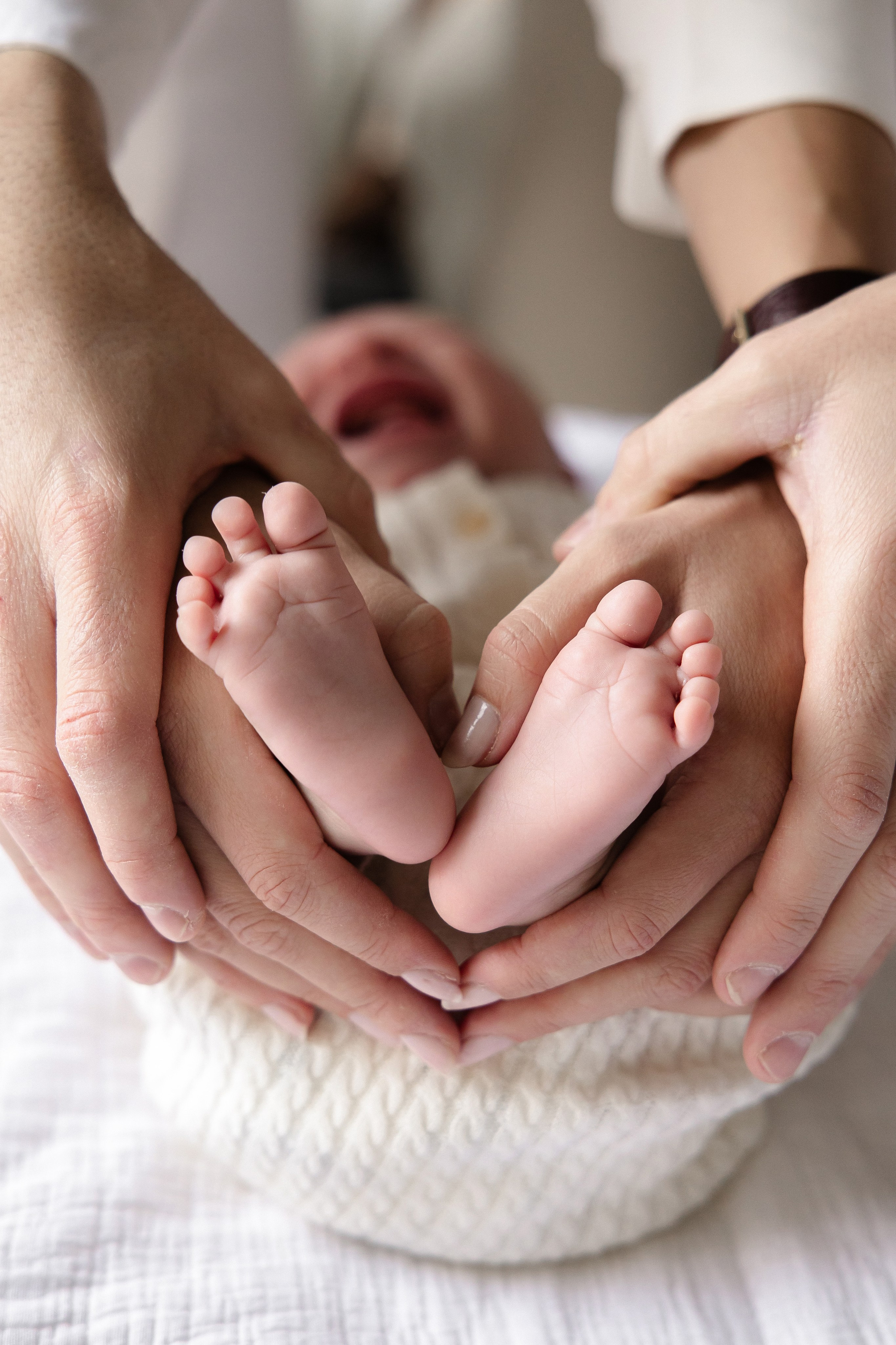 Peaceful newborn baby sleeping