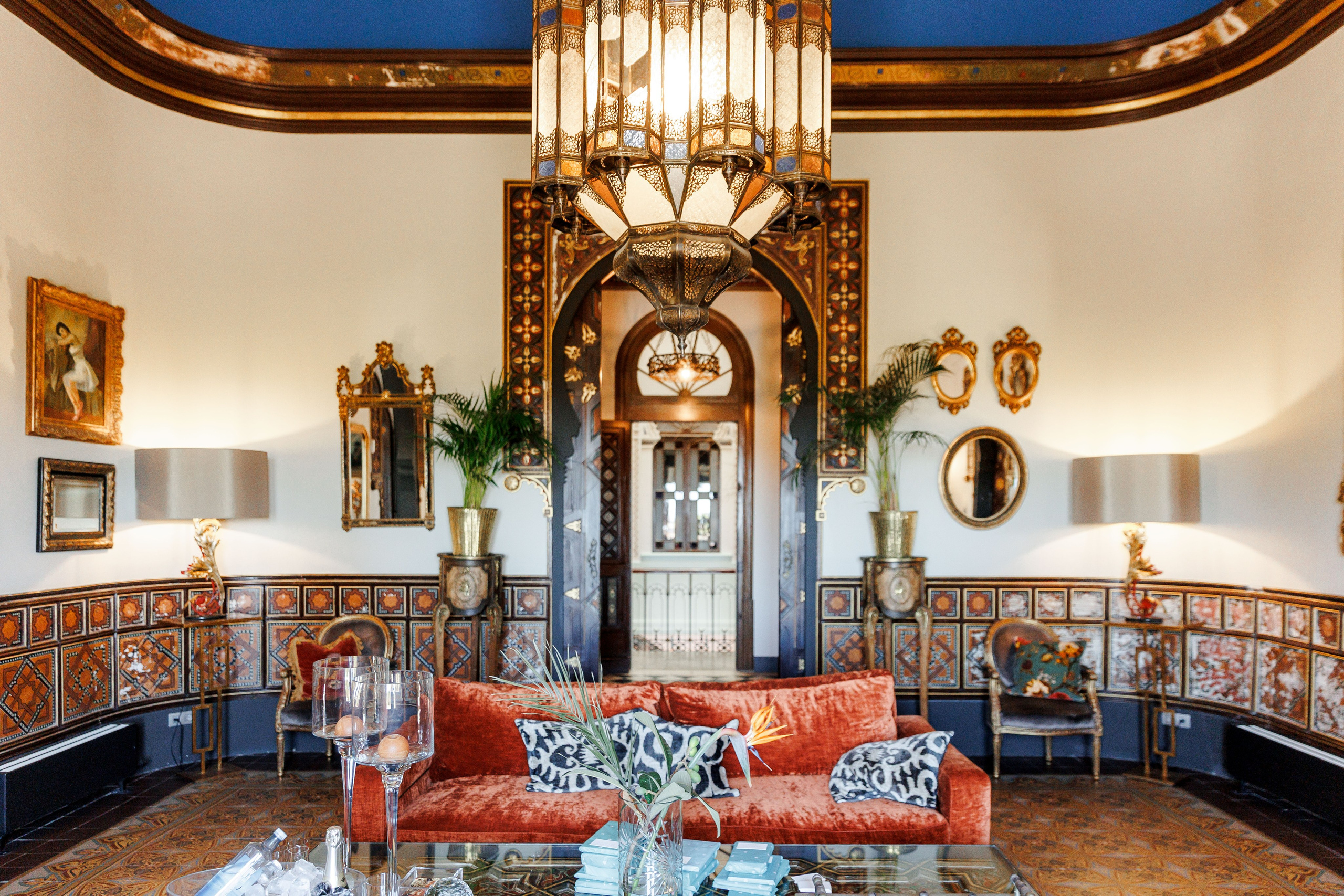 Authentic interiors of the villa - ideal venue for a destination wedding in Spain