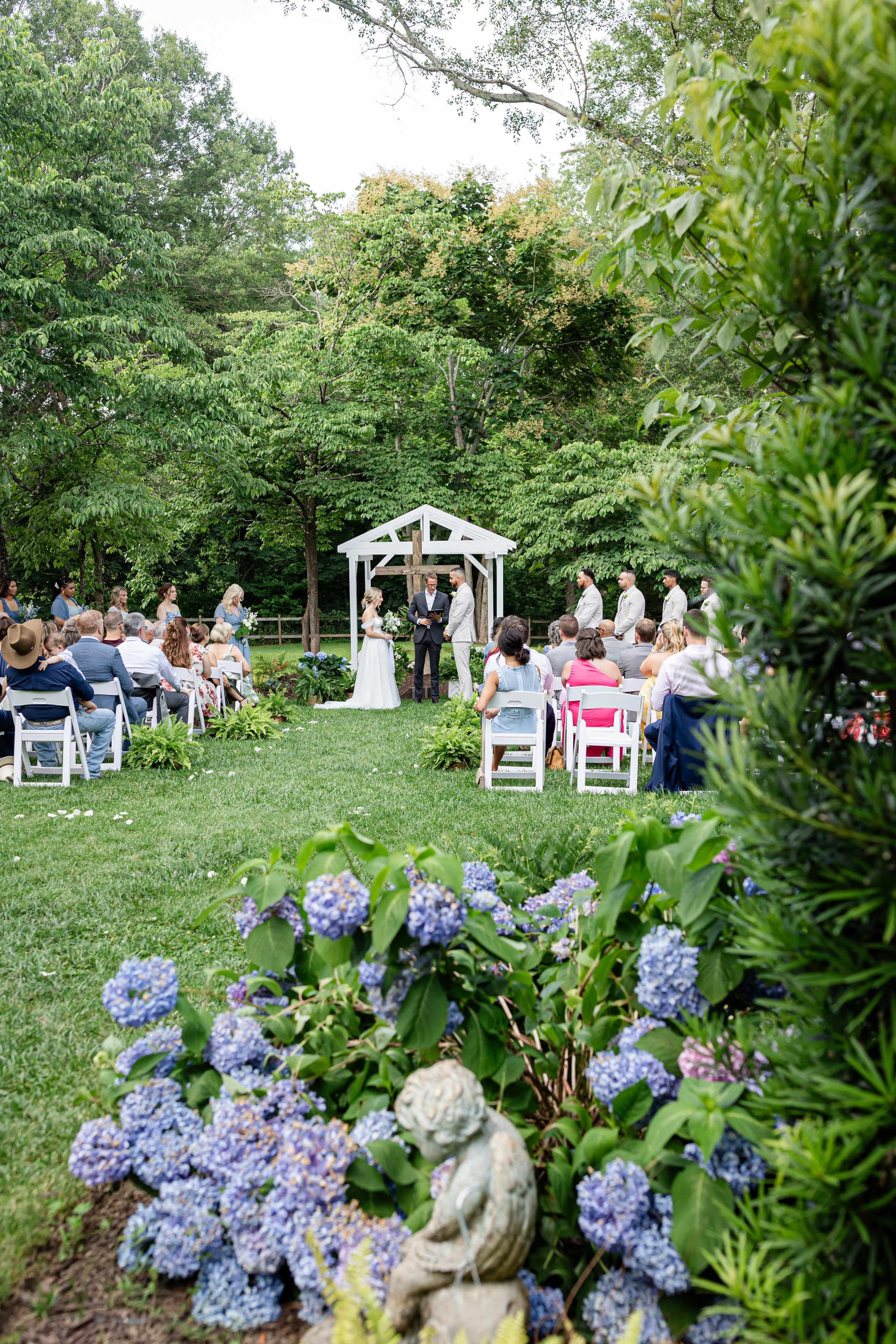 Blue wedding of Stacey and Madison at Liberty Hall Bed & Breakfast located in Traveler’s Rest SC. Wedding and portrait photography in Greenville SC