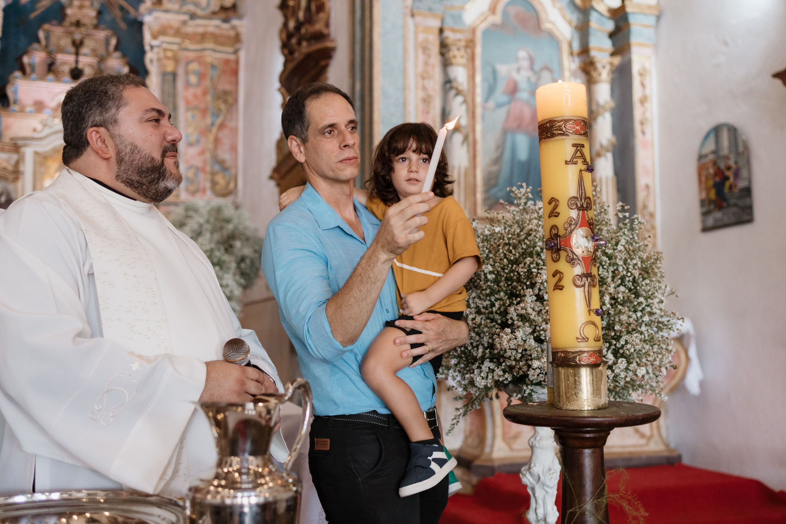 Registro do batizado da bebê em Olinda