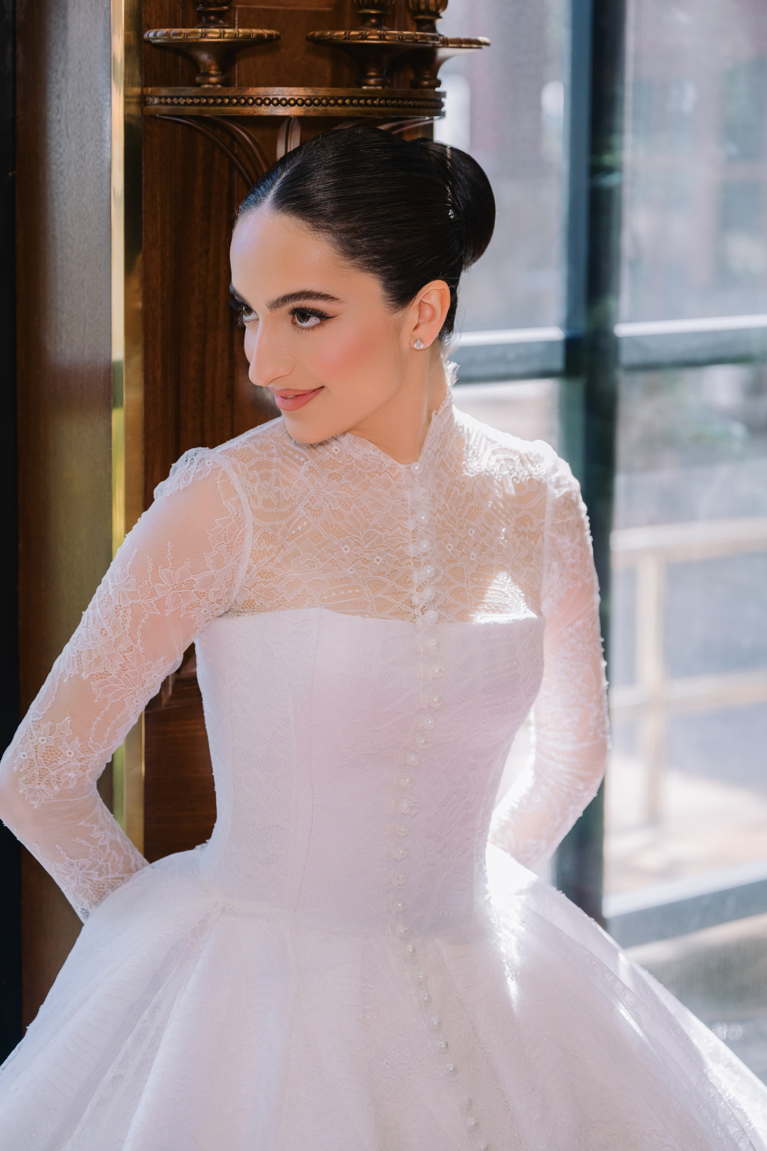 a woman in a white wedding dress