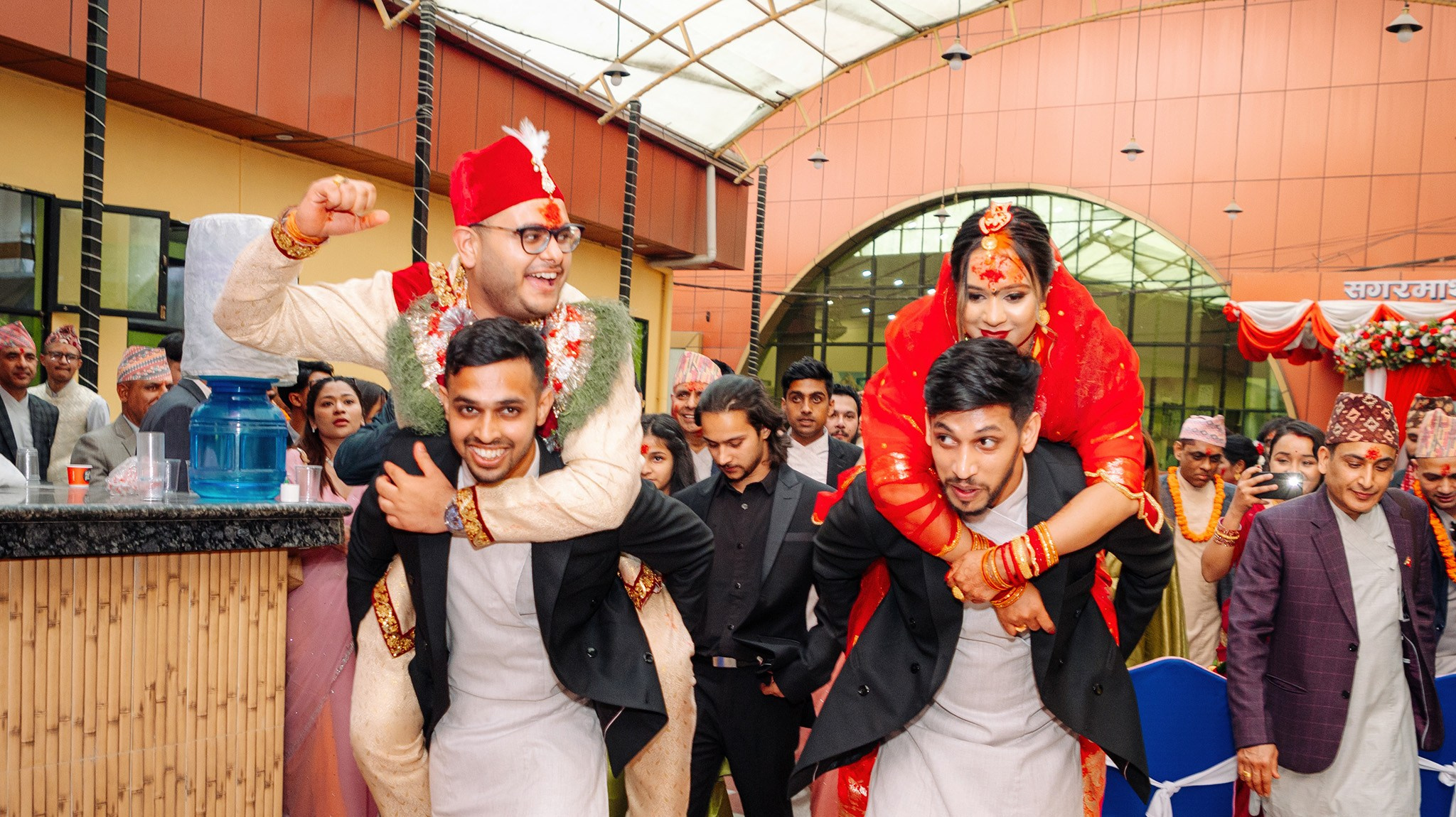 Fun traditional bidai ceremony captured by Butwal wedding photographer