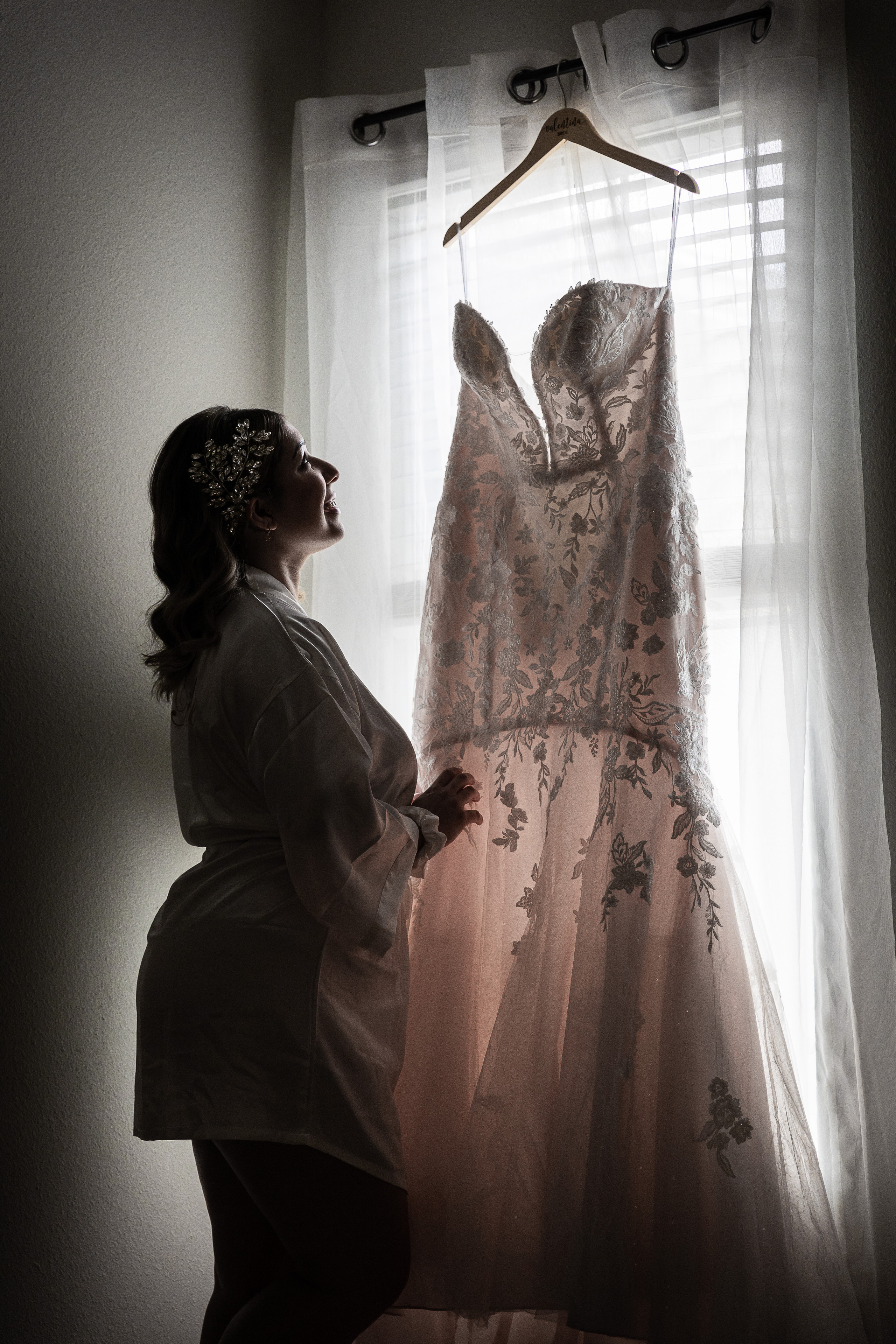 wedding morning white dress