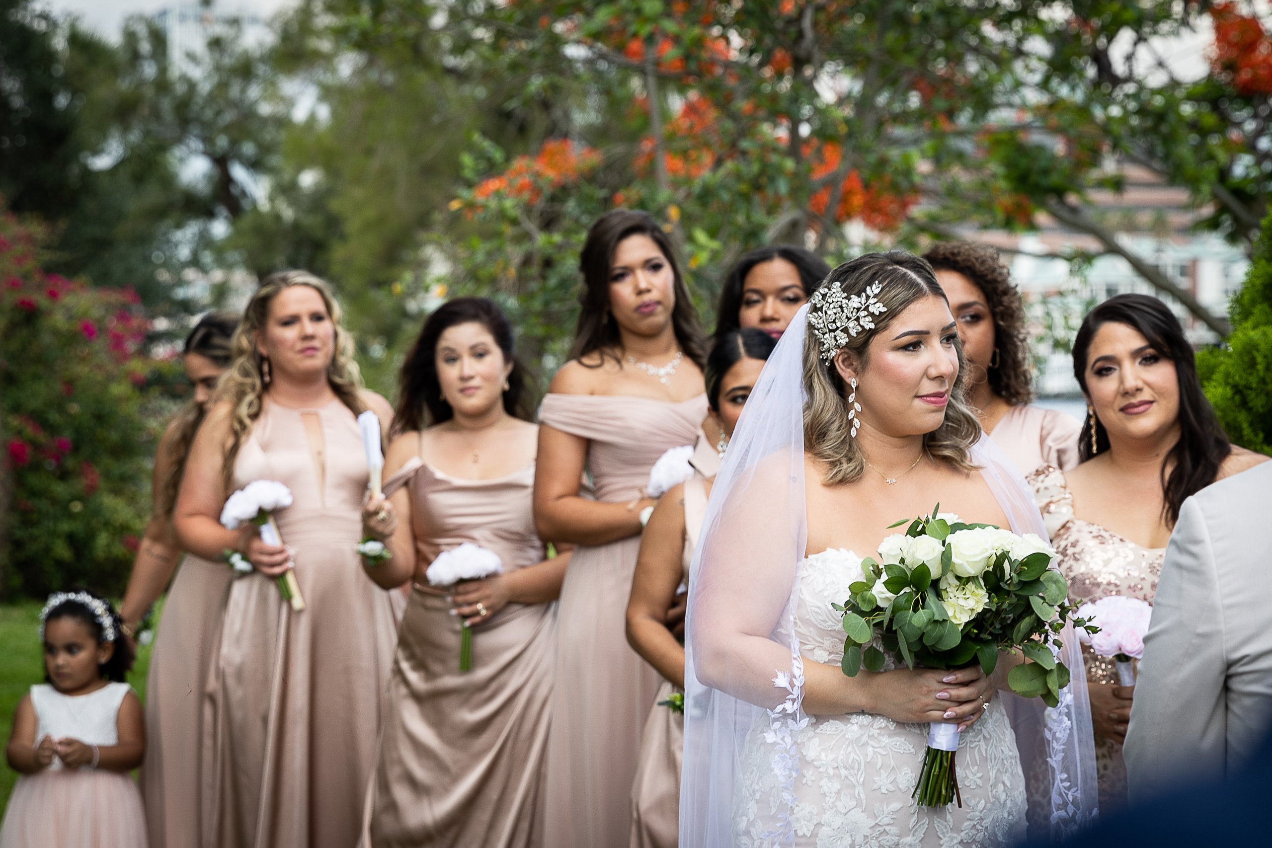 Wedding ceremony at Davis Island Garden Club, Tampa, FL