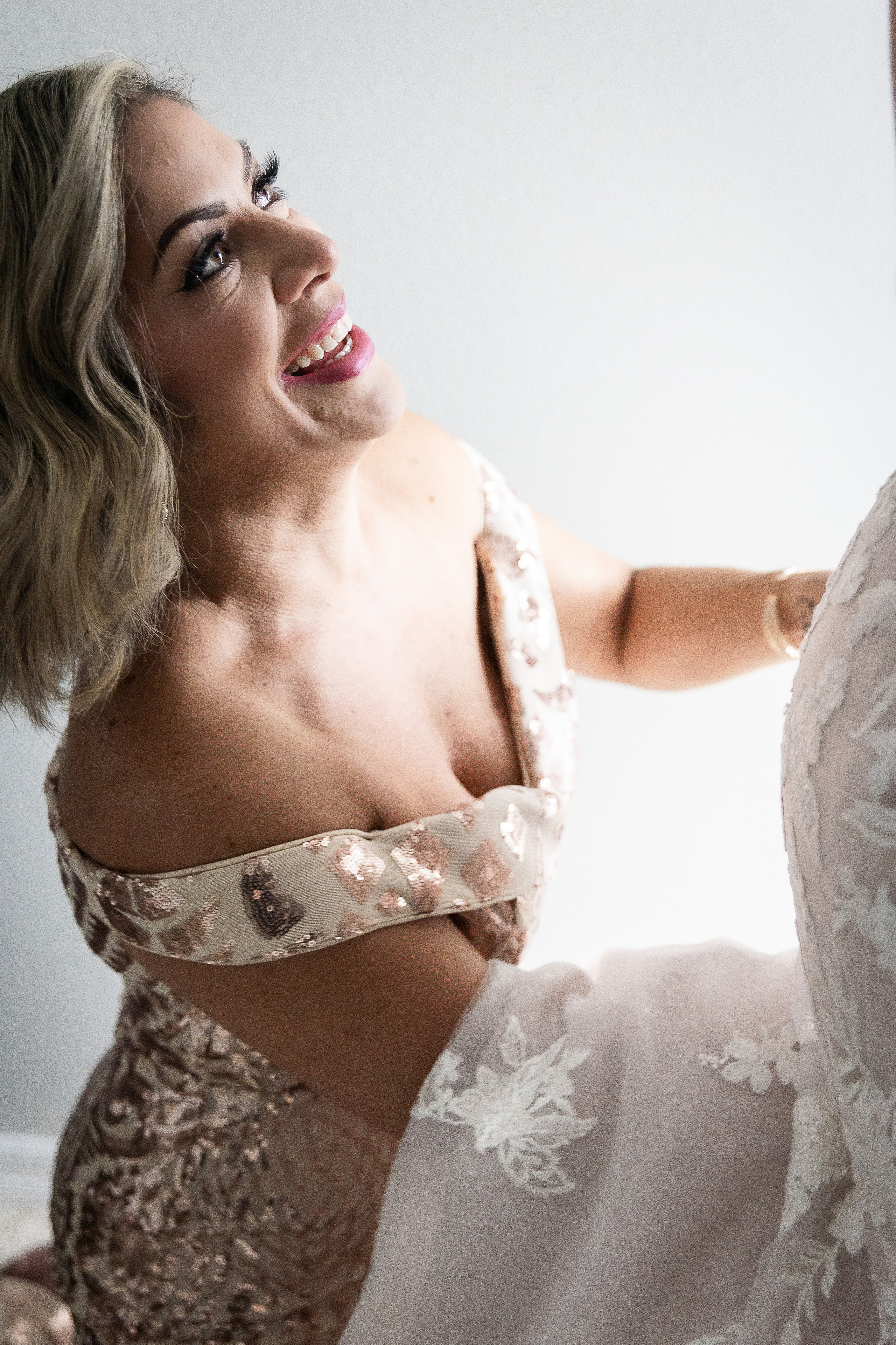mother of the bride and getting ready