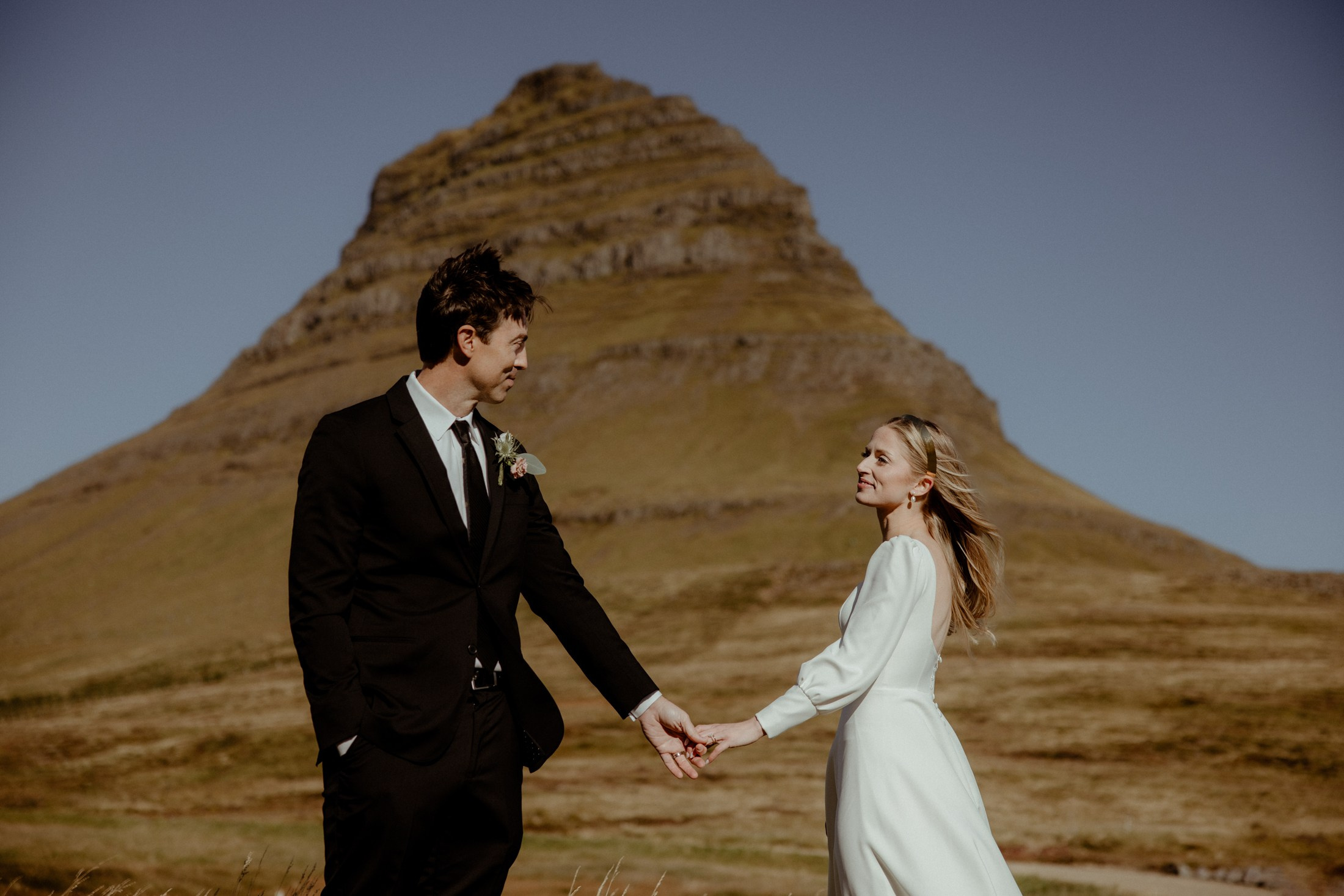 Iceland elopement at Budir Black Church | Snæfellsnes wedding by Iceland elopement photographer & videographer. Iceland elopement photographer & videographer
