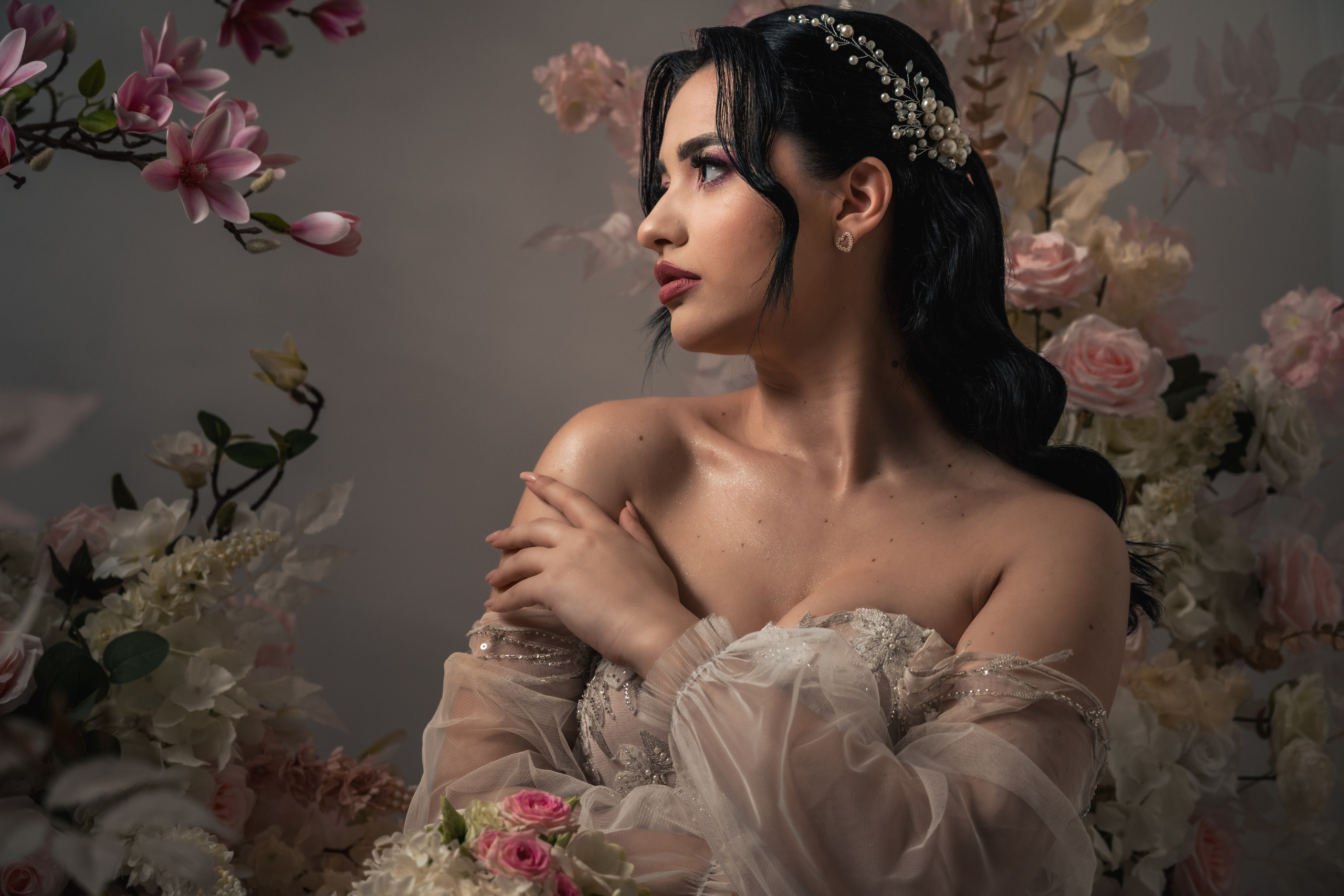 Mariée dans un décor pastel – photographe Liège.