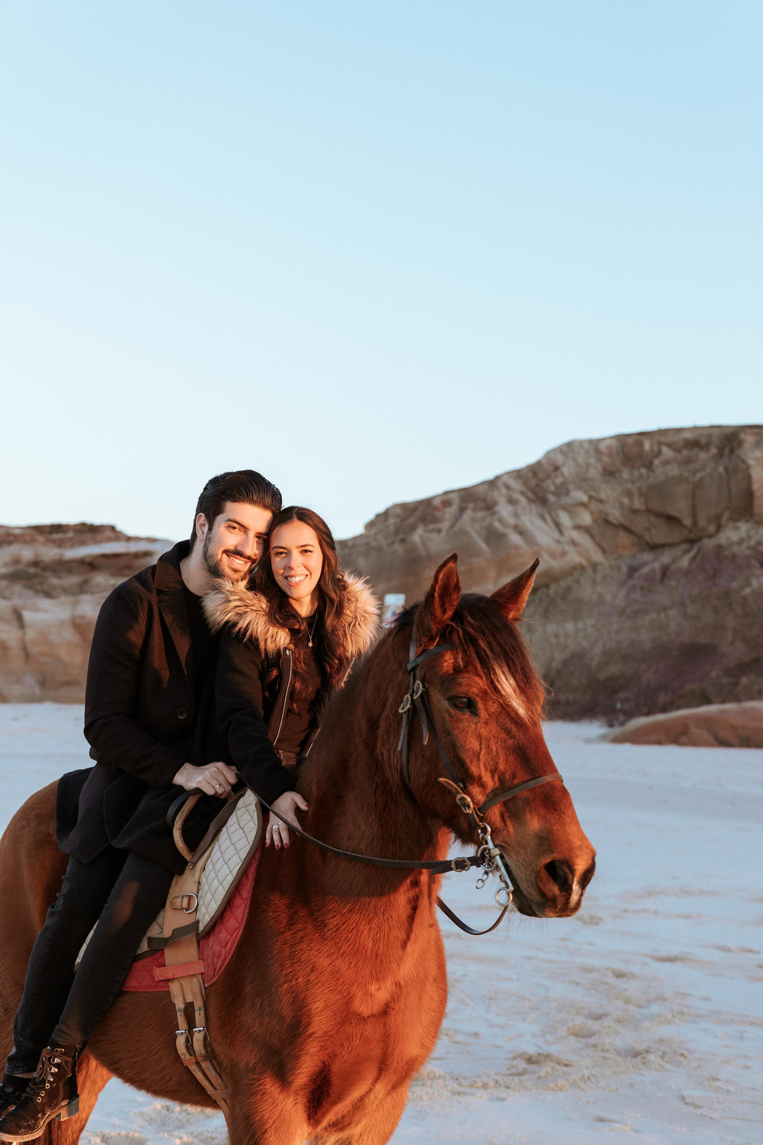 Photo session on horseback at Praia da Almagreira. Luxury Wedding Photography & Cinematic Films | Portugal & Destination Weddings | Ricardo & Mary Pictures