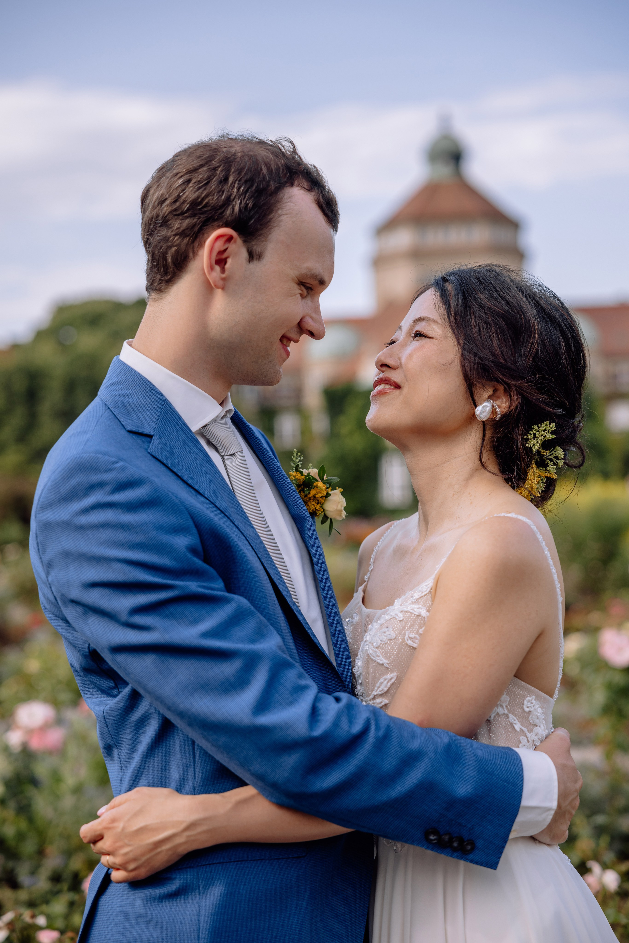 Café im Botanischen Garten. Deutsche - Japanische Hochzeit. Hochzeitsfotograf München Taufe Familienfotograf Tanja Mauke