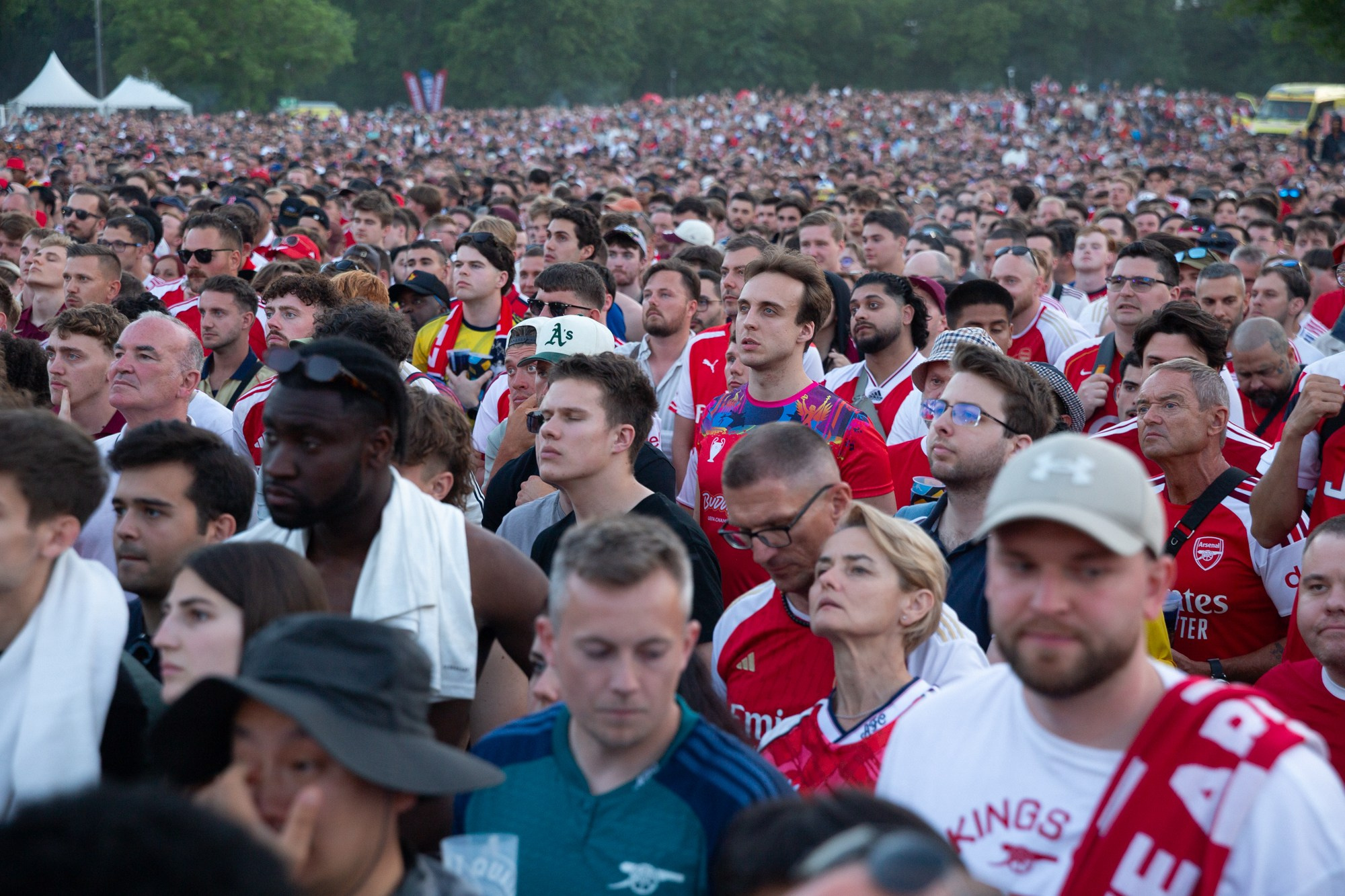 UEFA Champions League Final. Arsenal vs PSG. Budapest 2026. Arsenal Fan Zone. Photographer in Budapest — Yura Knyazev