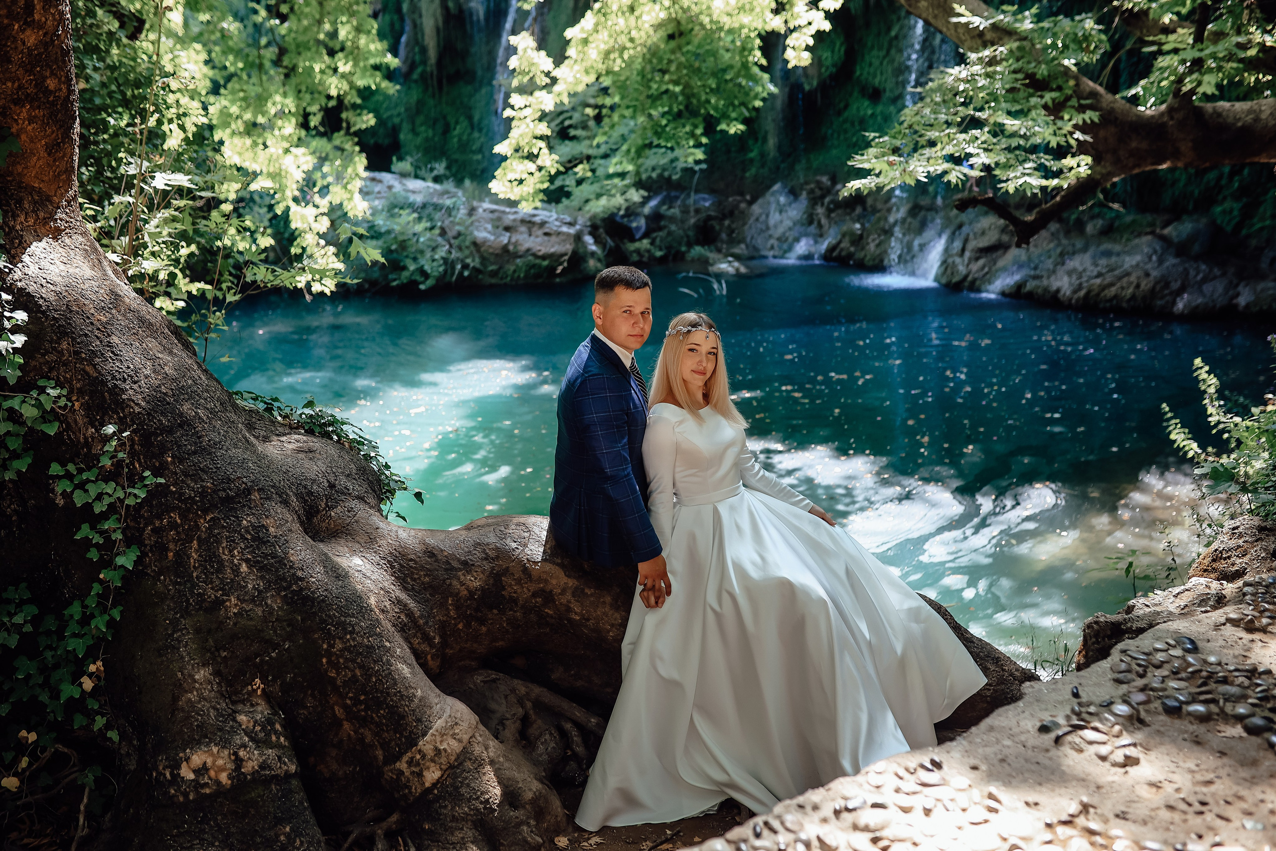 Photoshooting at Kurshunlu waterfall. Photographer in Turkey, Antalya, Kemer, Belek, Side, Kas, Fethiye