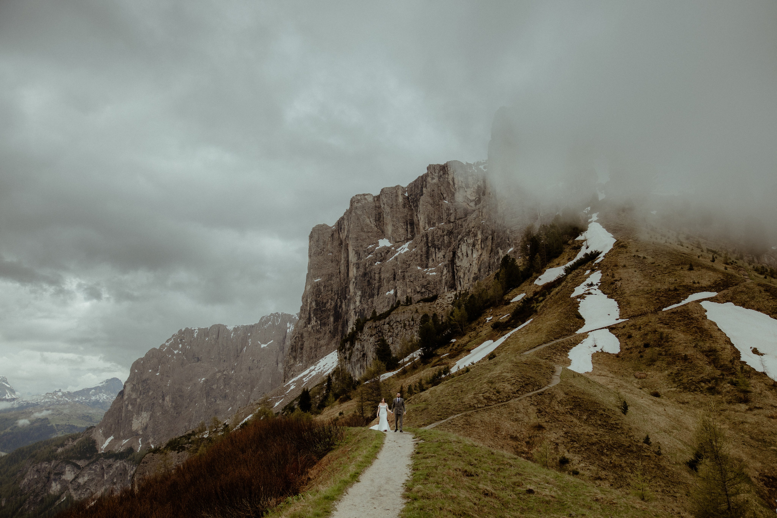 Dreamy elopement in Dolomites. Iceland elopement photographer & videographer