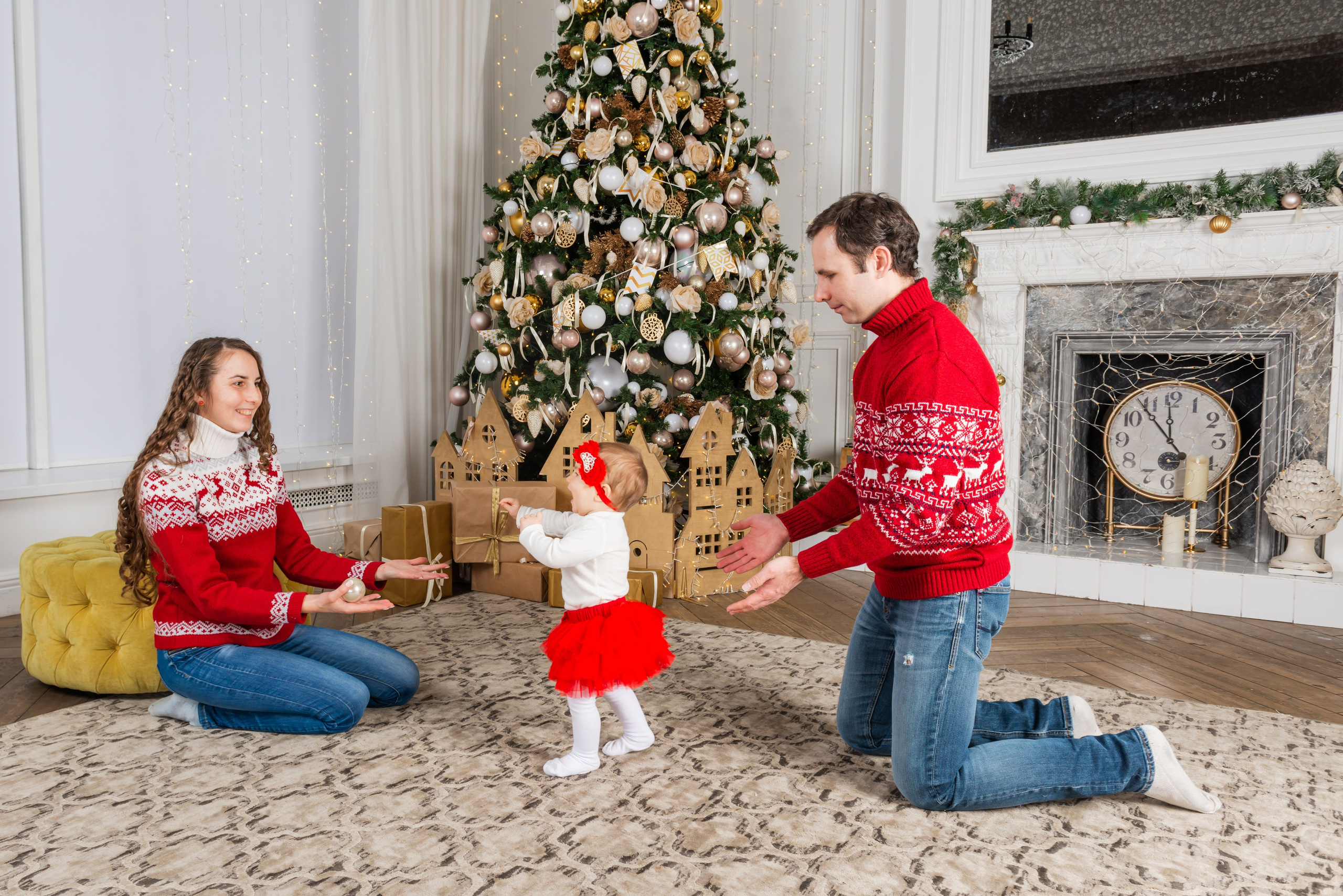 Семейная фотосессия с детьми в студии. FOTÓGRAFO MÉXICO QUINTANA ROO