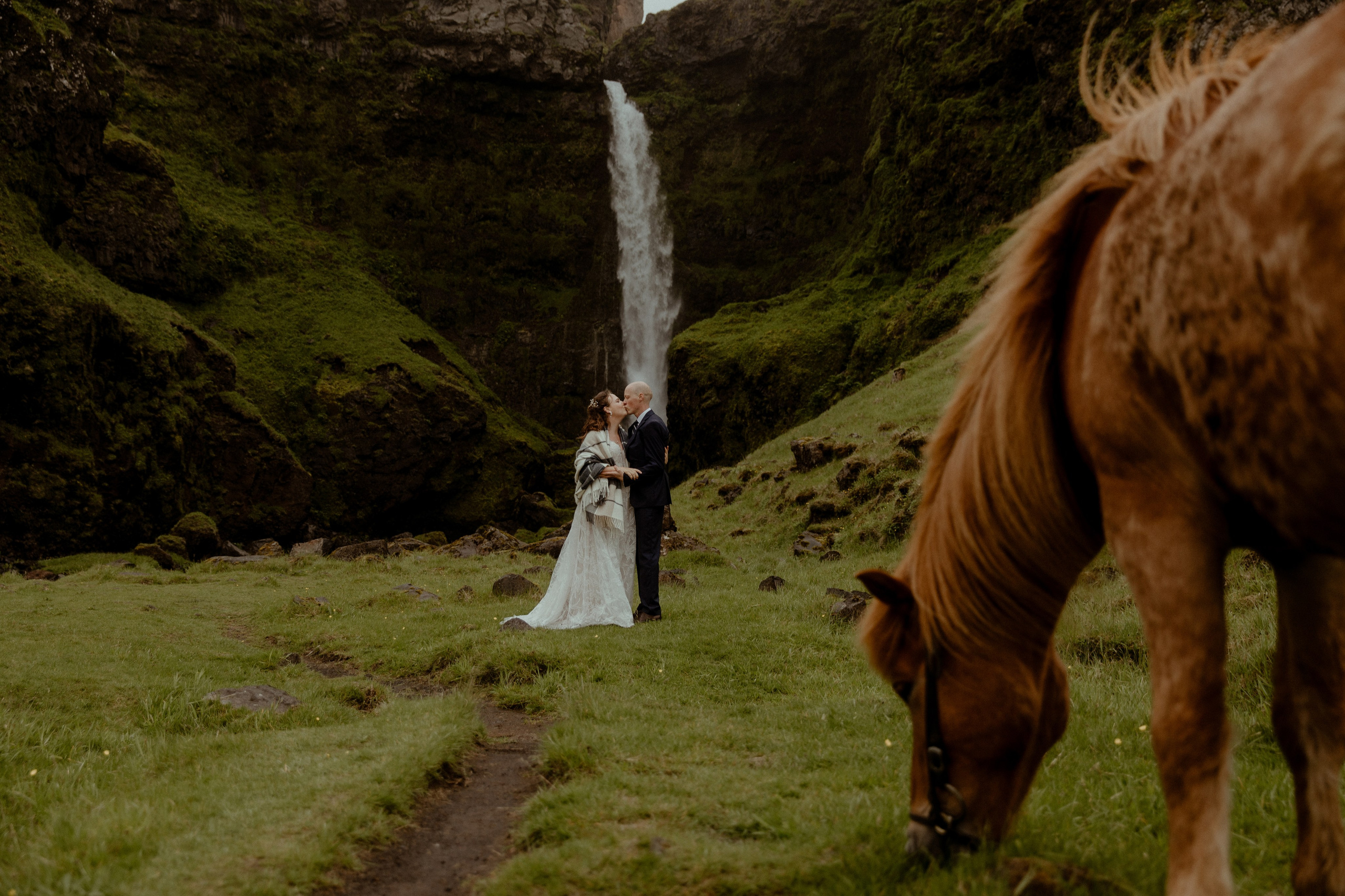 Iceland Elopement at Black Sand Beach. Iceland elopement photographer & videographer