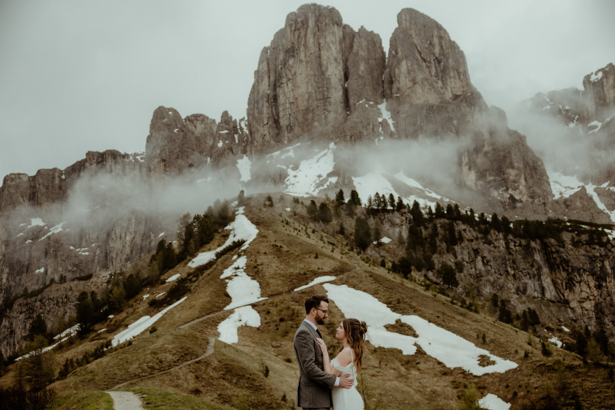 Dreamy elopement in Dolomites. Iceland elopement photographer & videographer