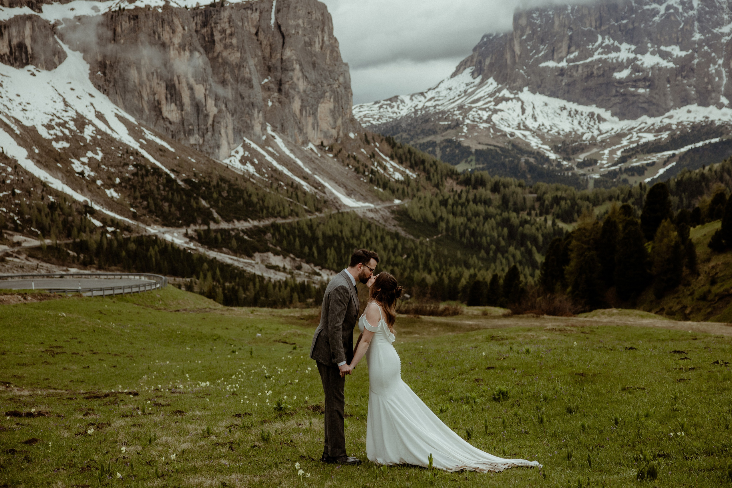 Dreamy elopement in Dolomites. Iceland elopement photographer & videographer