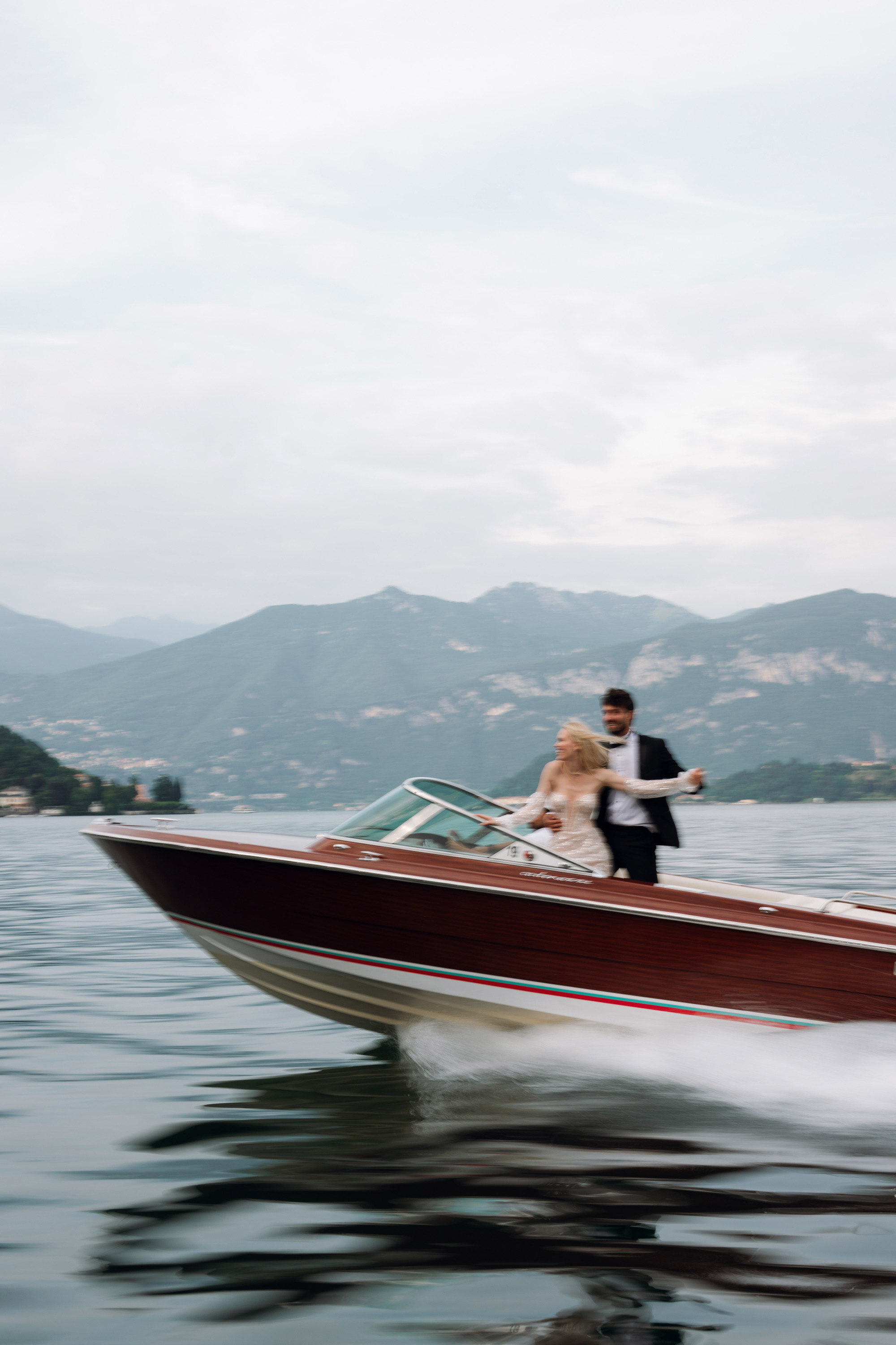 a man and woman in a boat