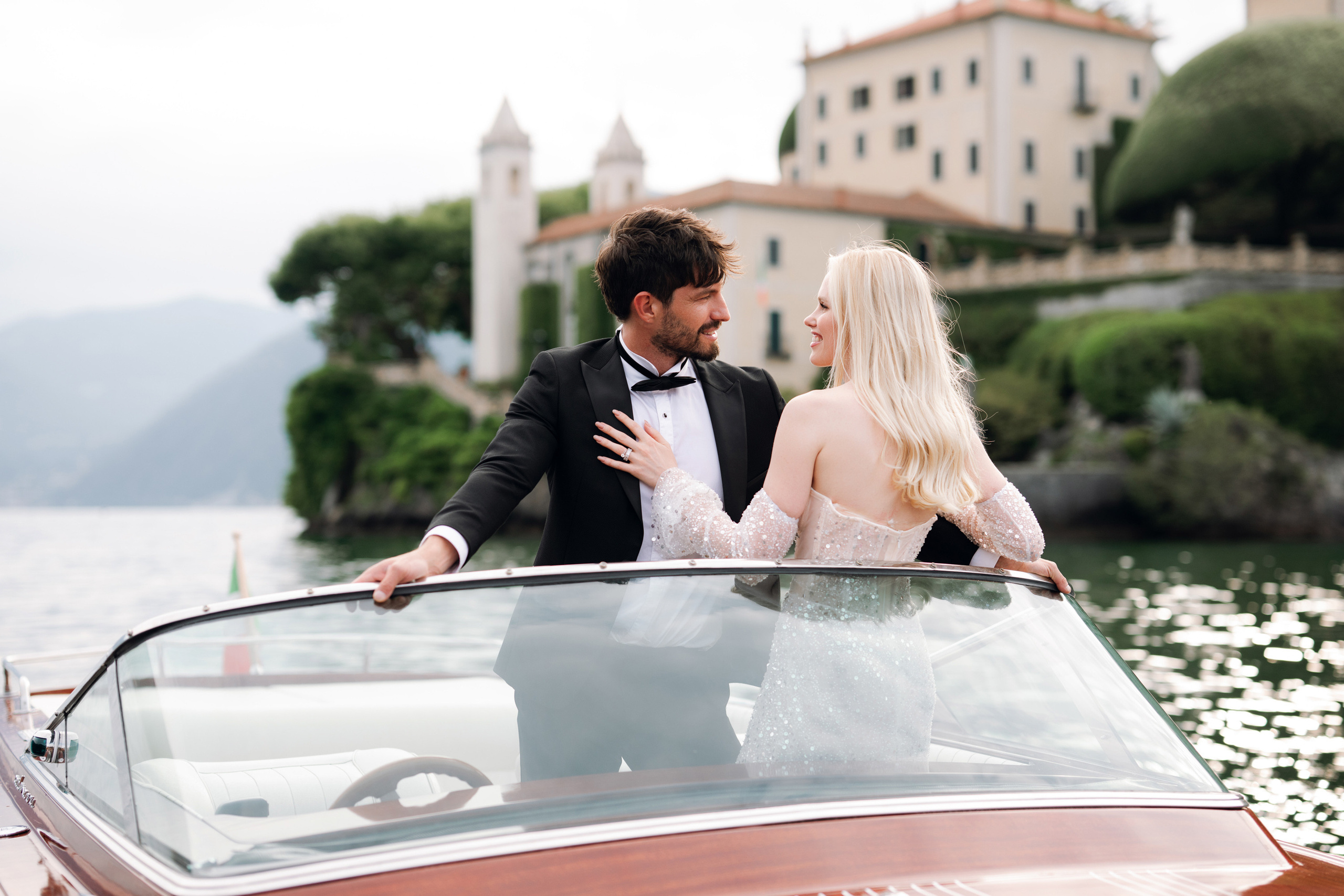 a man and woman in a car