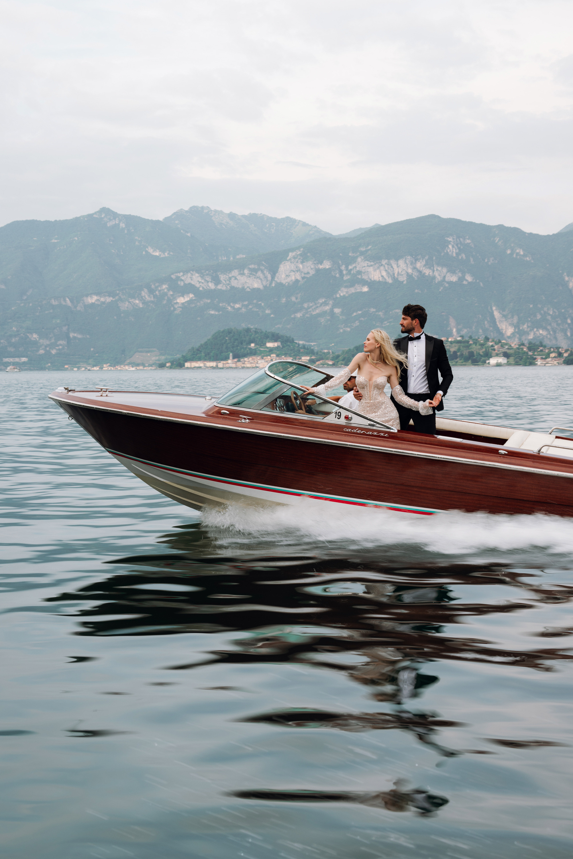 a man and woman in a boat
