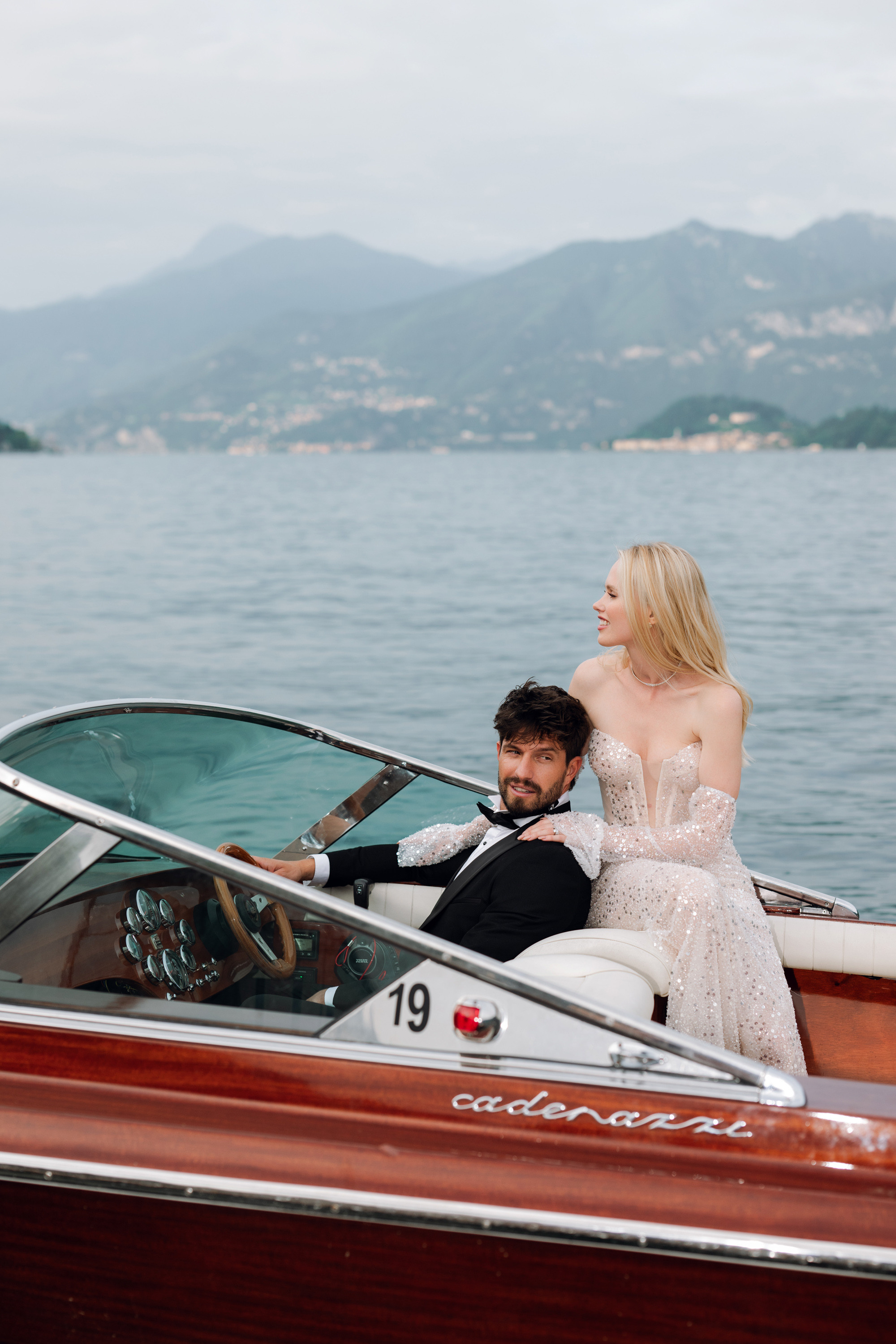 a man and woman in a boat