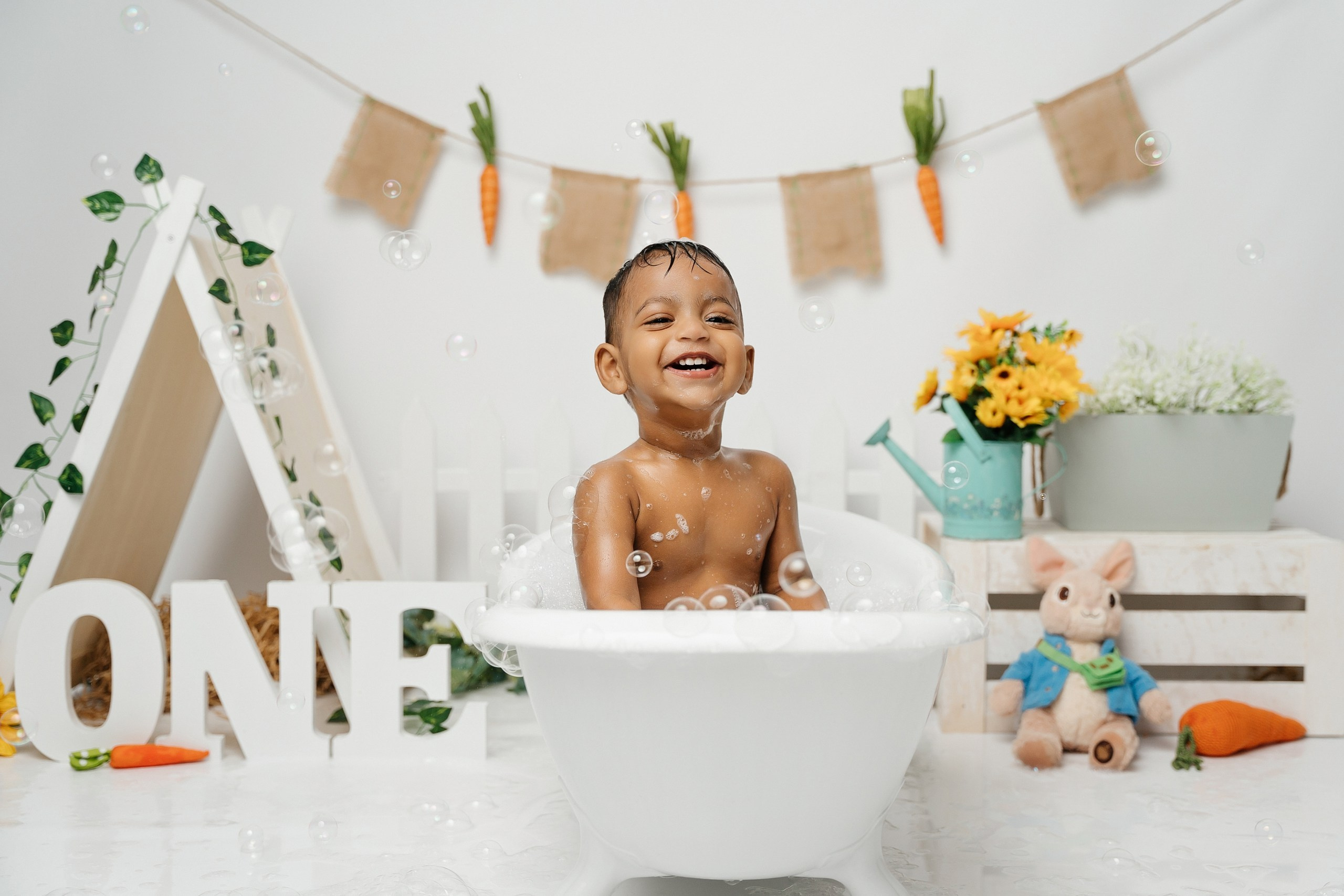 Peter rabbit cake smash session. Newborn and family photographer. Hills District. Sydney
