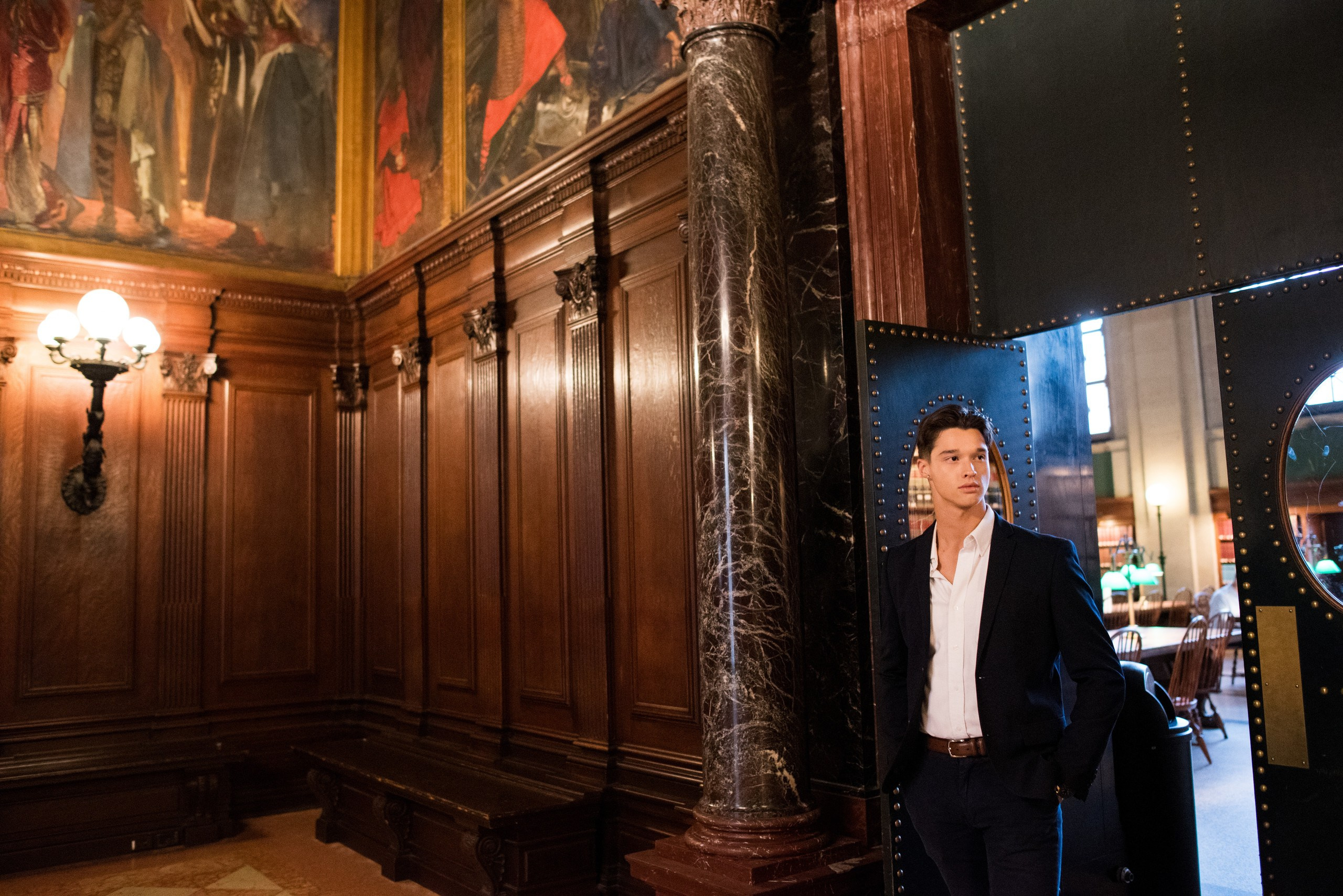 Capturing Boston’s Essence: John’s Photoshoot at Boston Public Library. Wedding photographer in Orlando, Boston & New York Anderson Marques