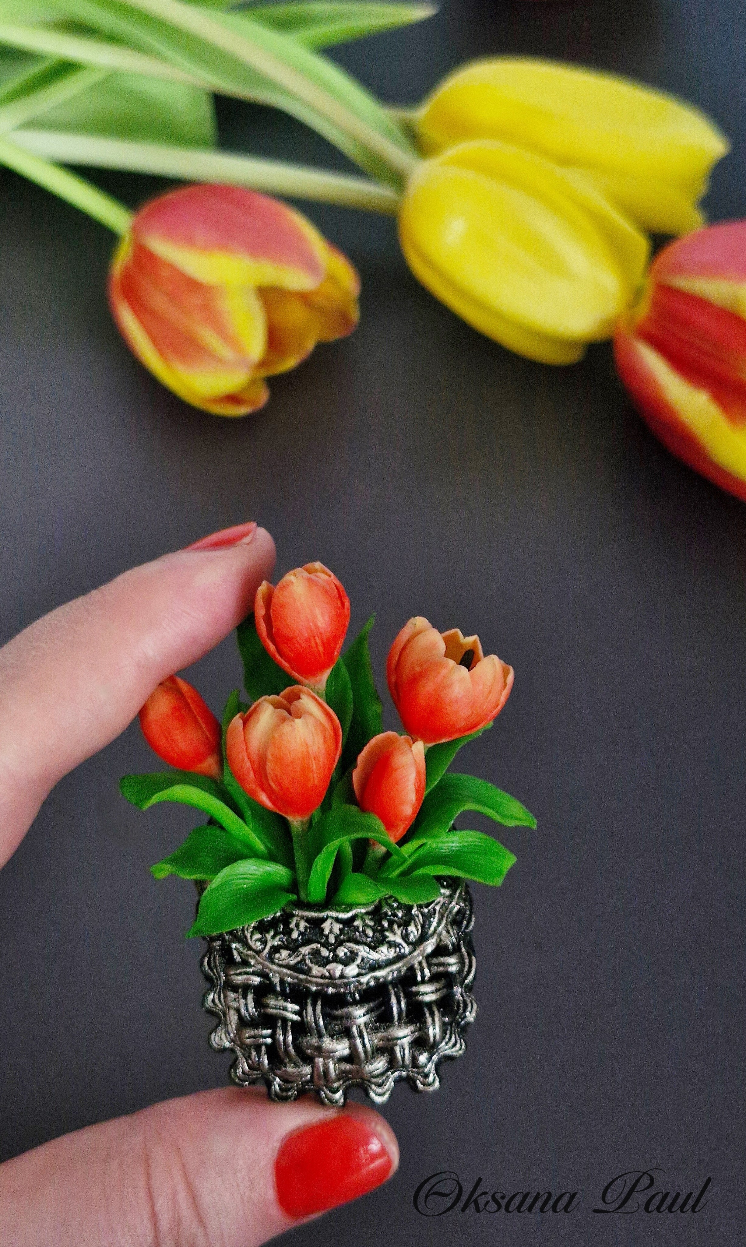 Броши с цветами / Blumen-Broschen ➜. Oksana Paul-Gardinen-Design Oksana Paul ✧ Art of Gardinen & Textile Design ✧ Polymer Clay Art & Handmade Creatures