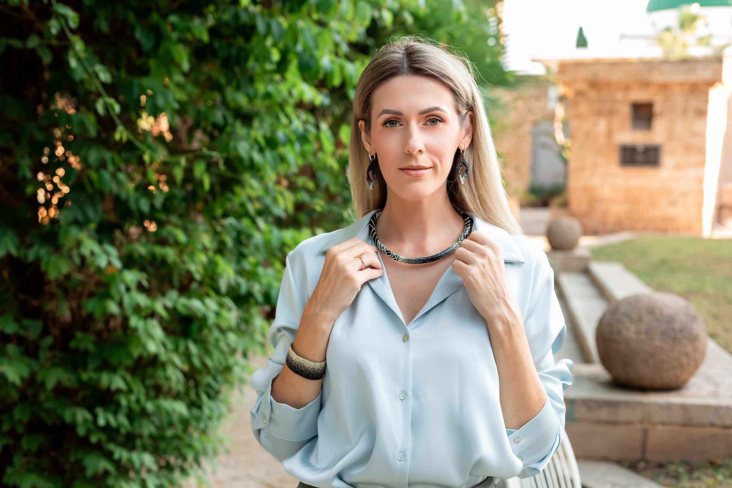 Photo shoot for a brand of handmade jewellery made of jewellery beads