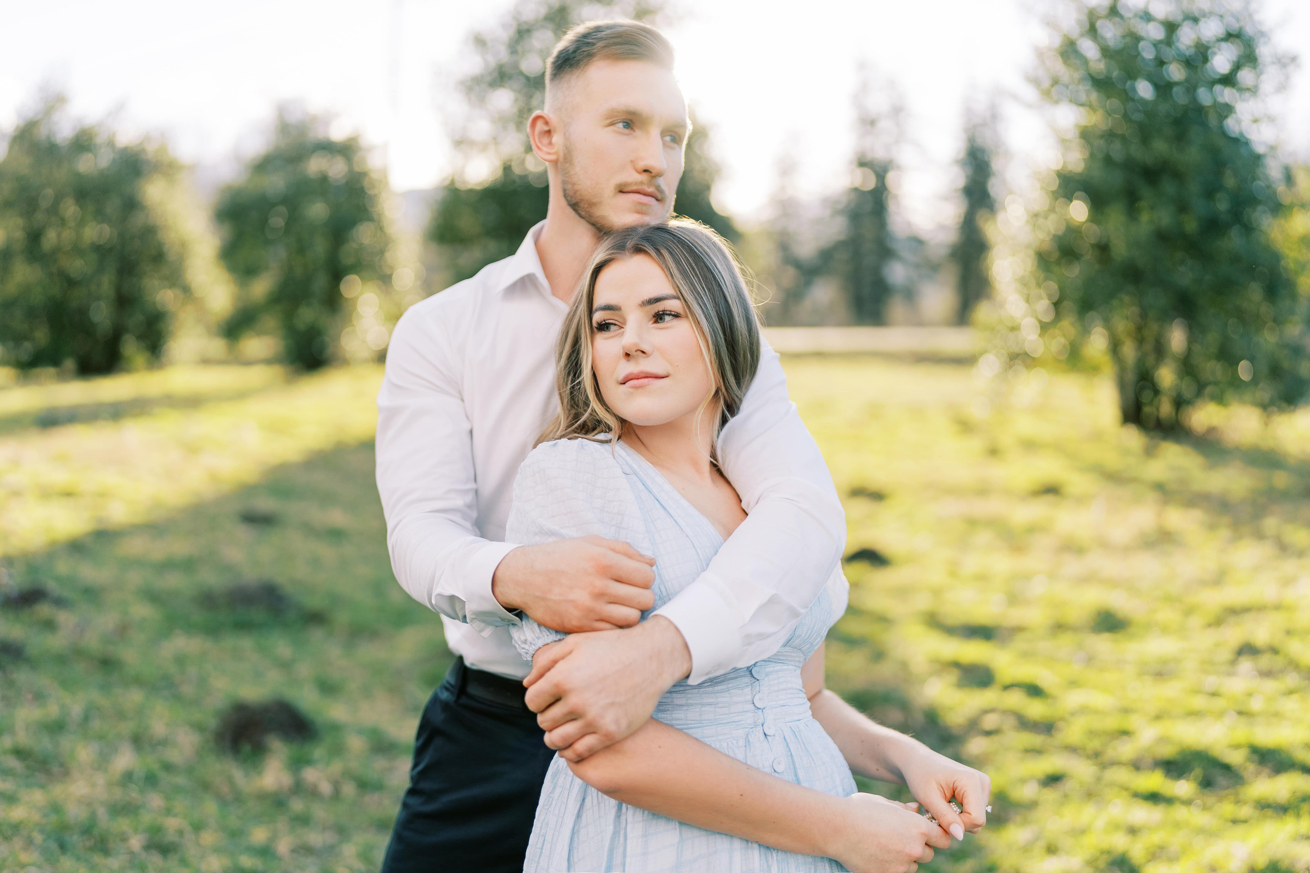 Engagement photo shoot/ Dmitry and Julia/ February 2024. North Bend, Washington. EVAN ARISTOV WEDDING PHOTOGRAPHY — Seattle Wedding Photographer