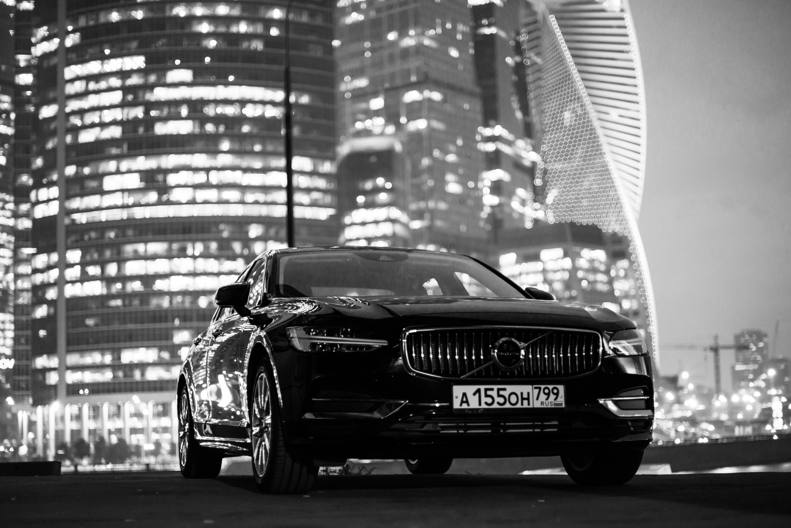 Ночная съемка Volvo S90. ФОТОГРАФ МЕКСИКА КИНТАНА-РОО
