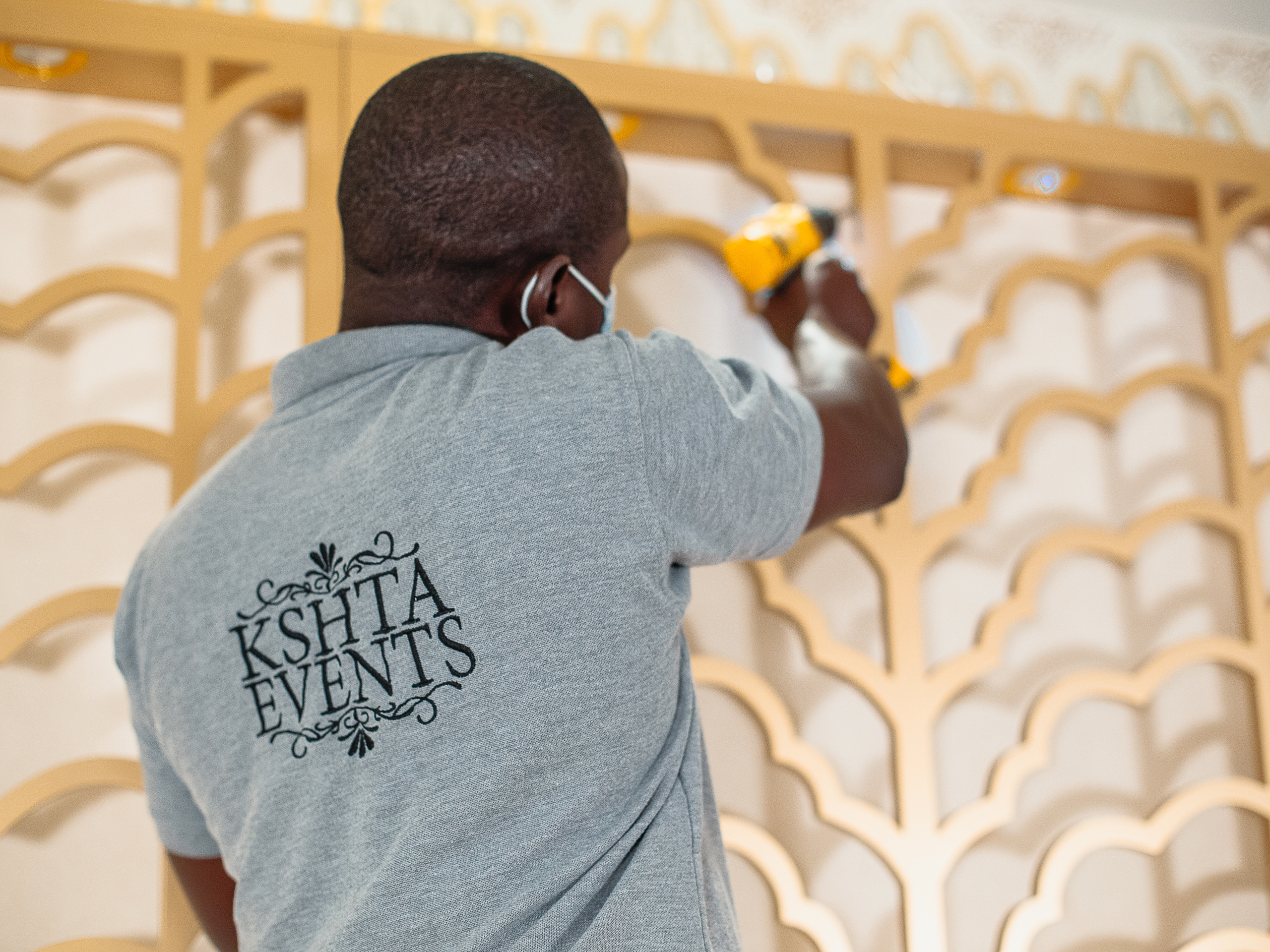 Home Gathering Wedding Set up. Wedding female photo and video studio in UAE