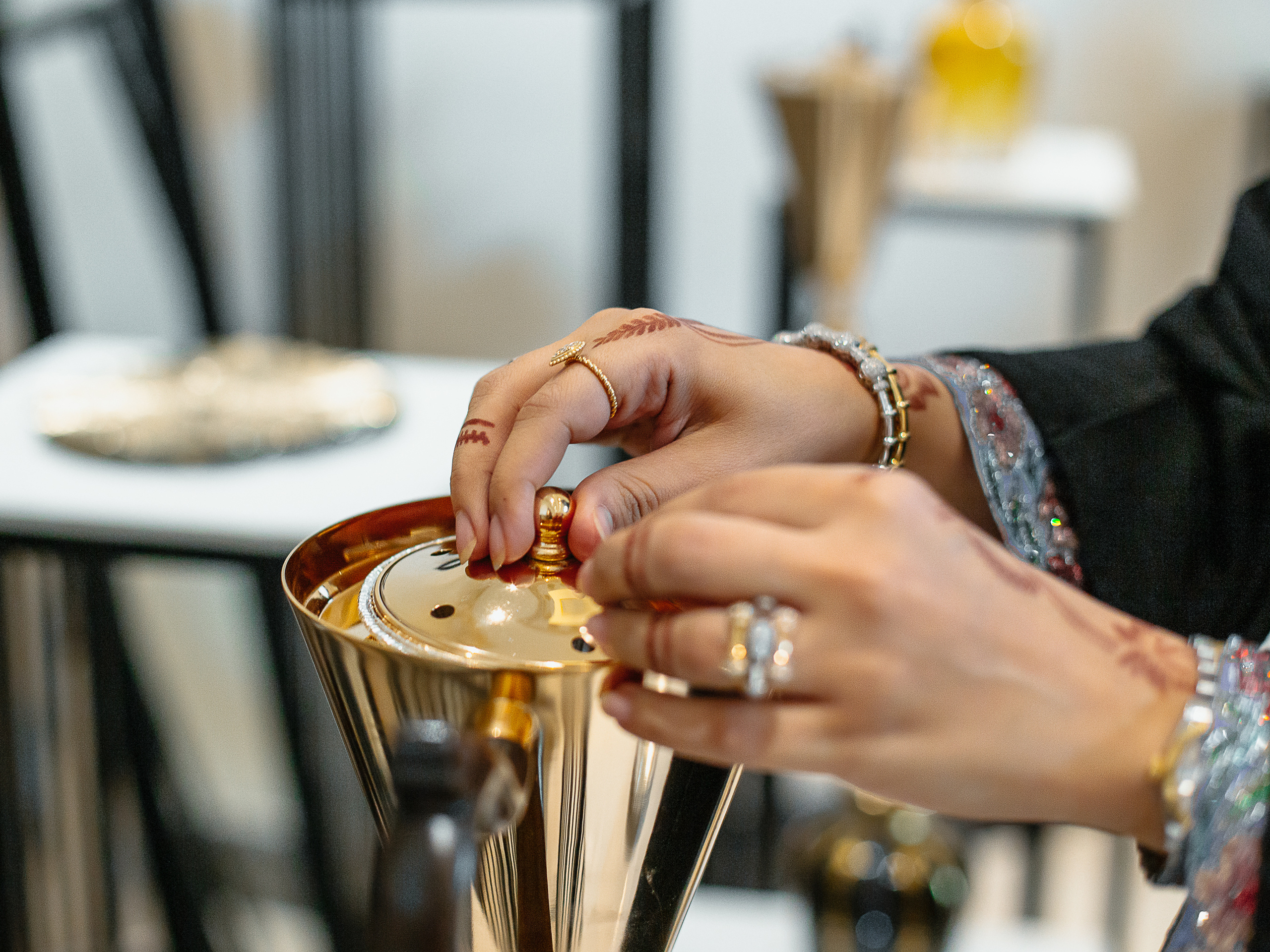 Home Gathering Wedding Set up. Wedding female photo and video studio in UAE