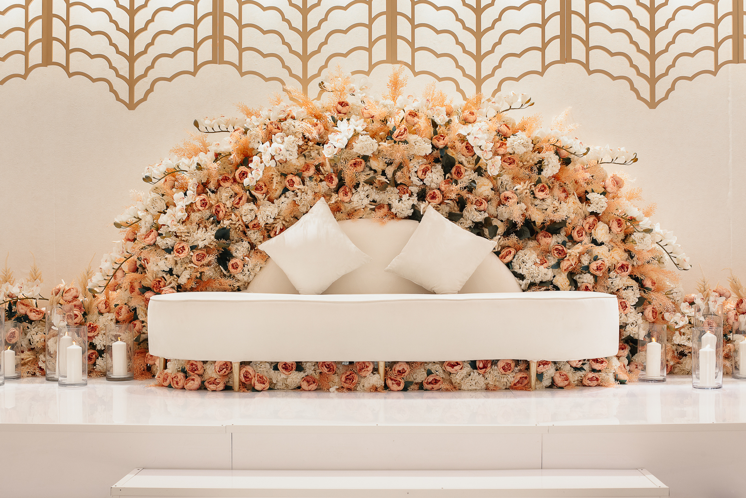 Home Gathering Wedding Set up. Wedding female photo and video studio in UAE