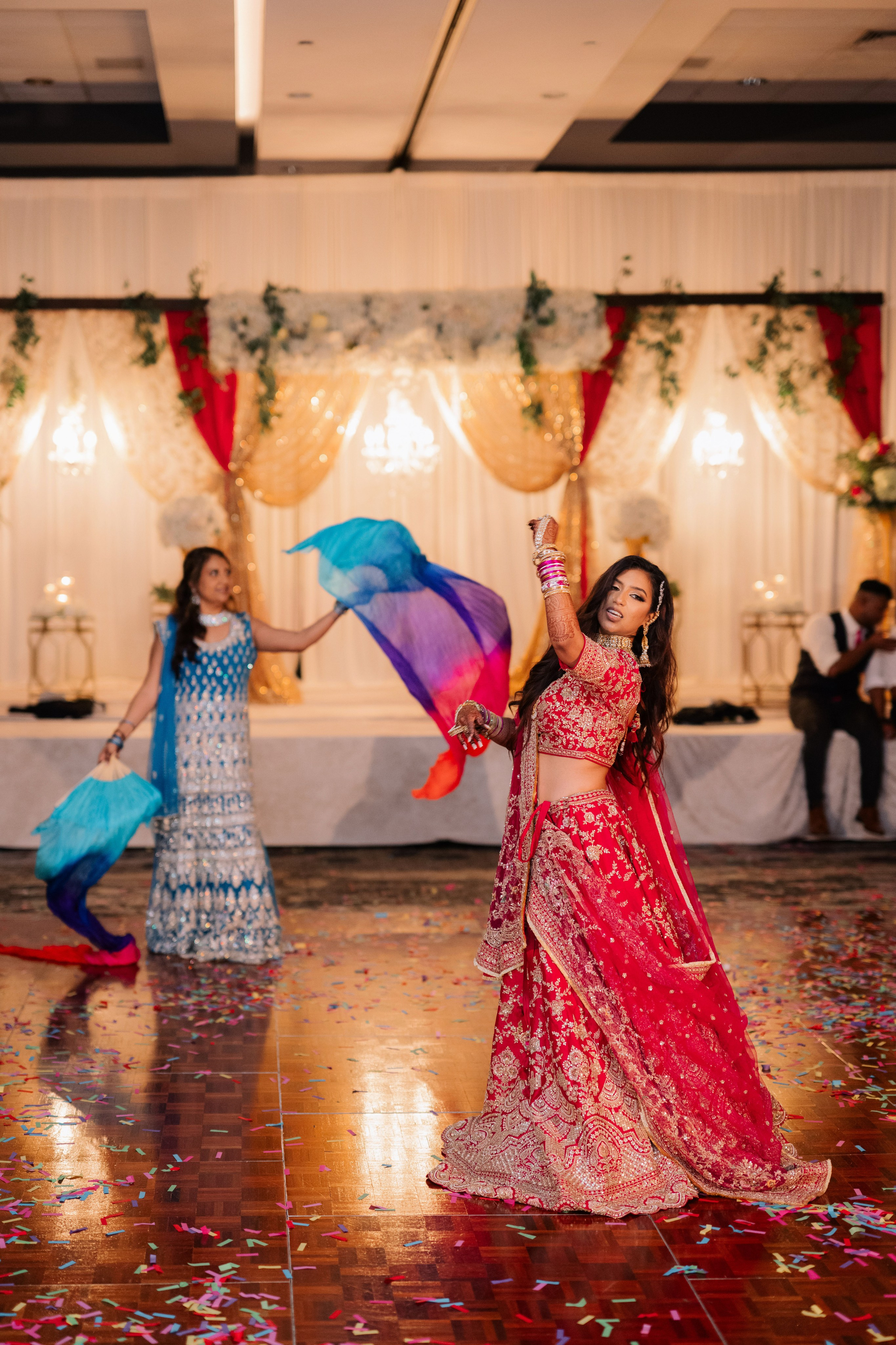 a couple dancing on the dance floor