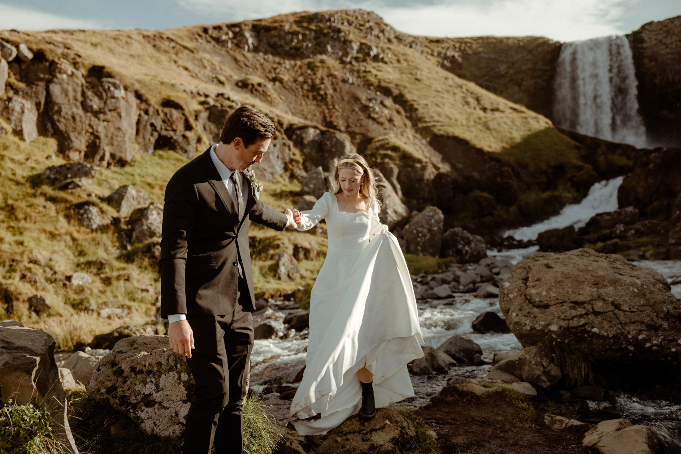 Iceland elopement at Budir Black Church | Snæfellsnes wedding by Iceland elopement photographer & videographer. Iceland elopement photographer & videographer
