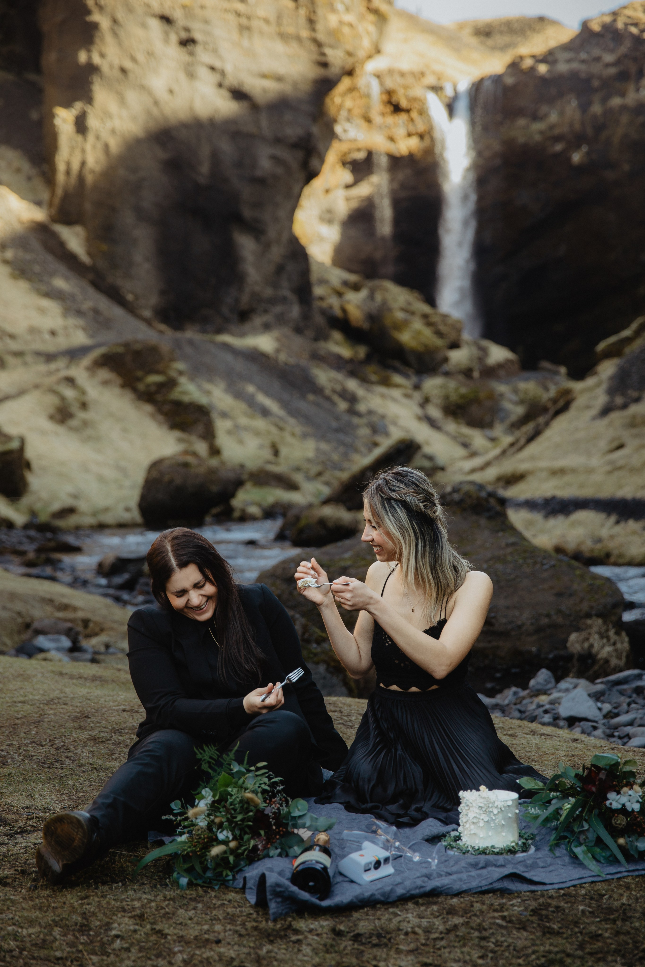 Same Sex Wedding at Iceland Black Sand Beach. Iceland elopement photographer & videographer