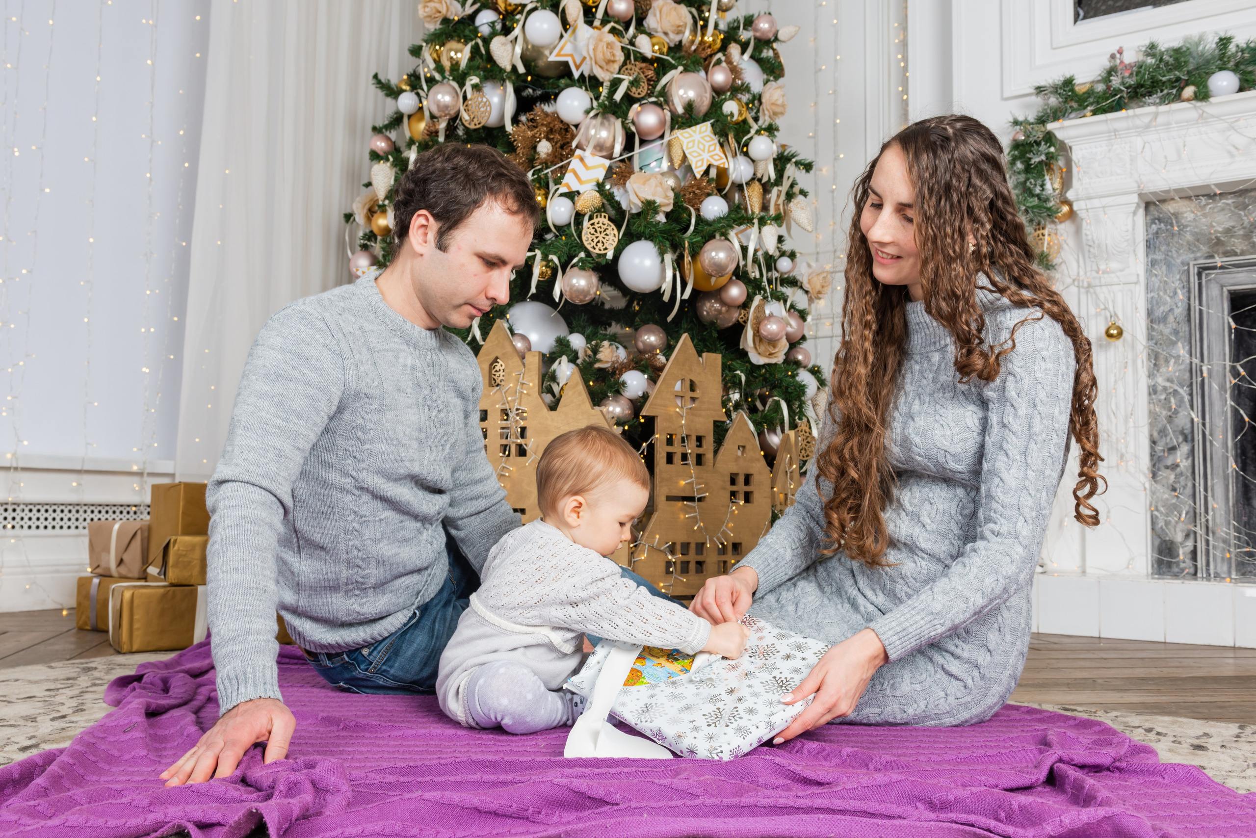 Семейная фотосессия с детьми в студии. FOTÓGRAFO MÉXICO QUINTANA ROO