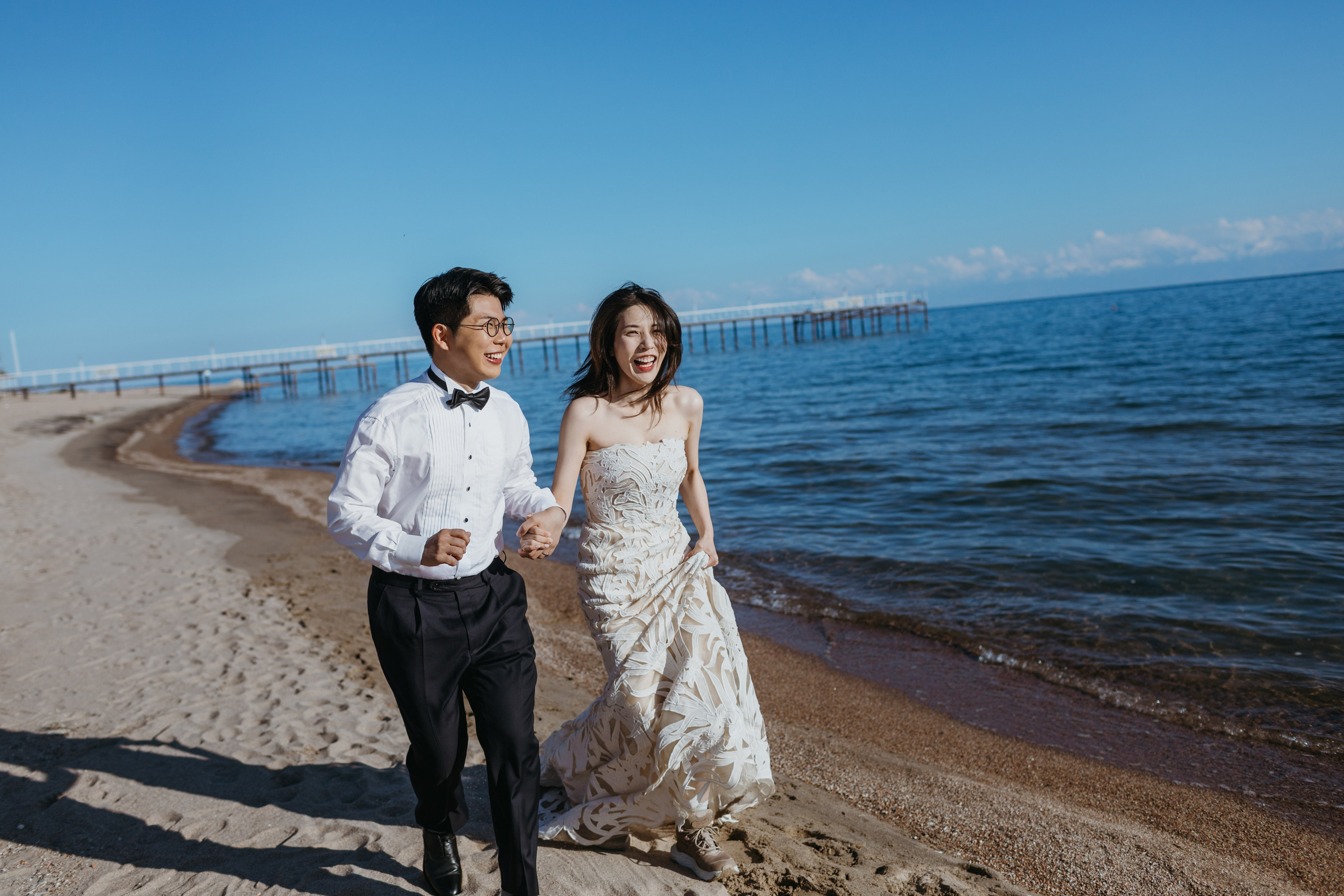 Чесан и Лиса (South Korea) — свадебная фотосессия на Иссык-Куле, пансионат “Каприз” | Chisun & Lisa — Issyk-Kul Lake wedding photos, Capriz. Фотограф в Бишкеке Оксана Шувалова