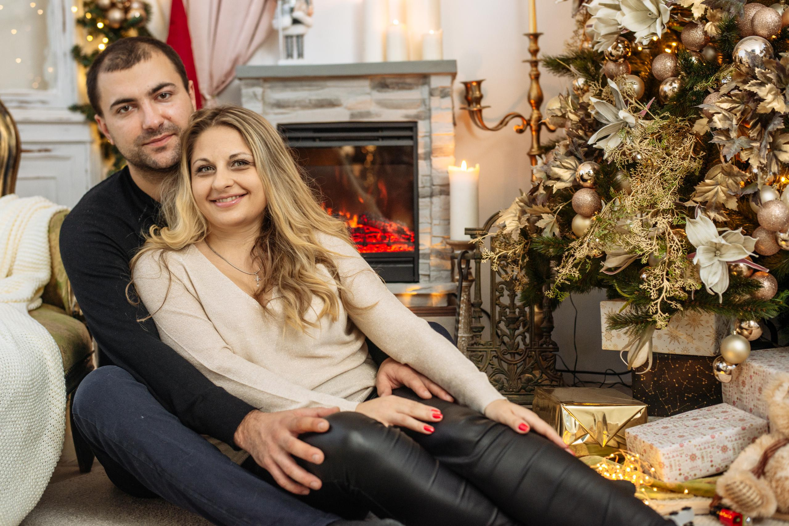 Galina Taras y Maxim Navidad. Fotógrafa Ekaterina Gasanova - sesiones de fotos en Barcelona