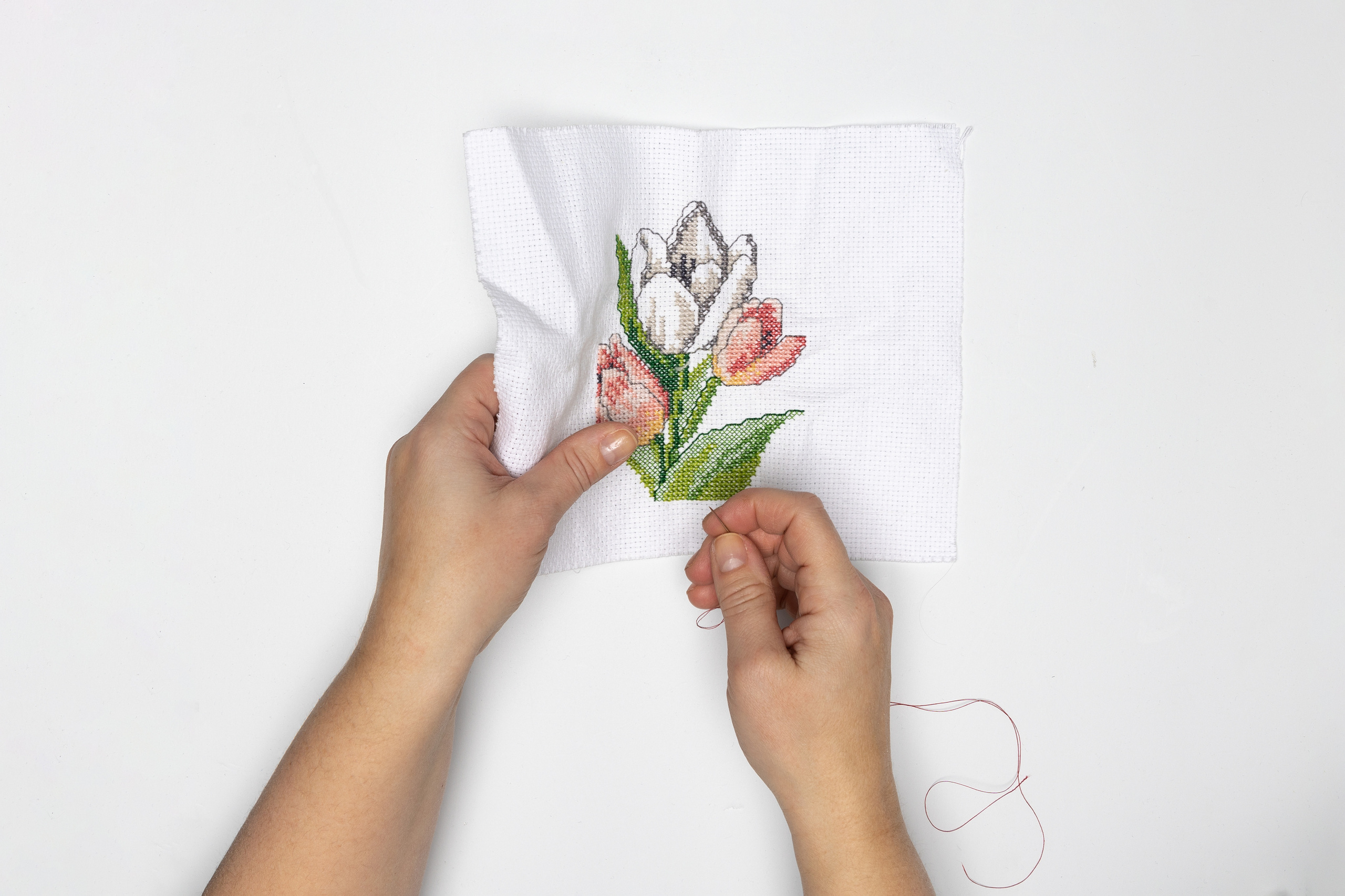 My vivid memory from childhood is how my grandmother and I embroidered.