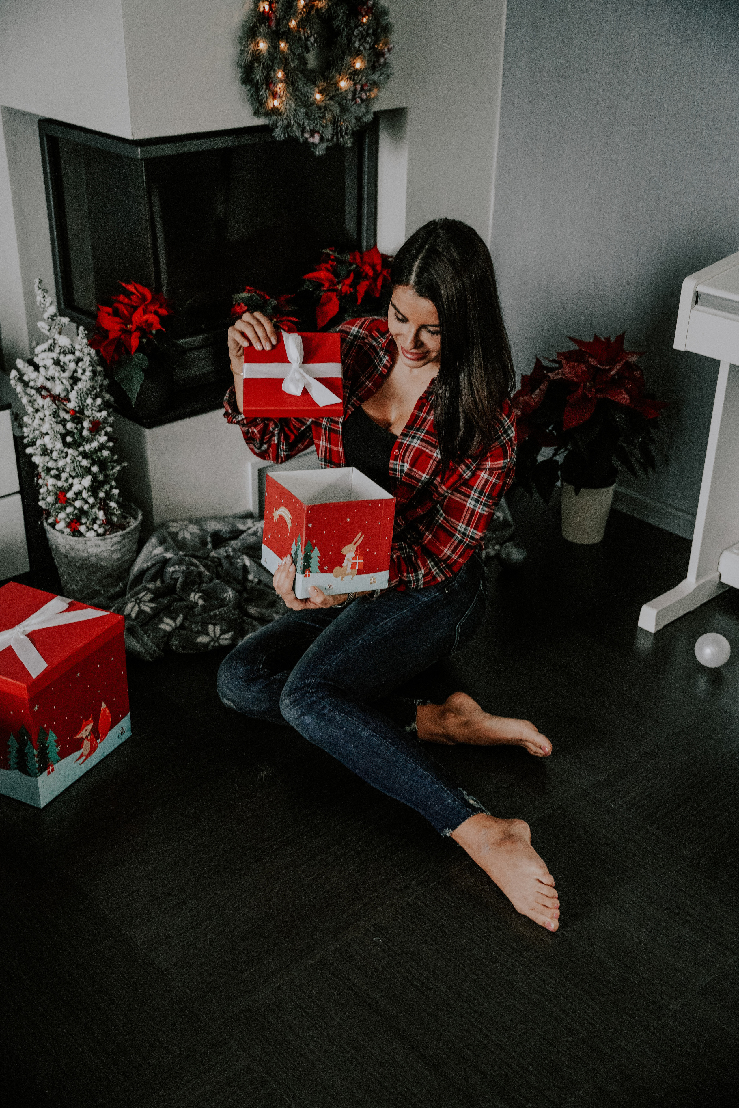 Christmas Family home photoshoot. Семейный фотограф Плзень Анита Дергачева