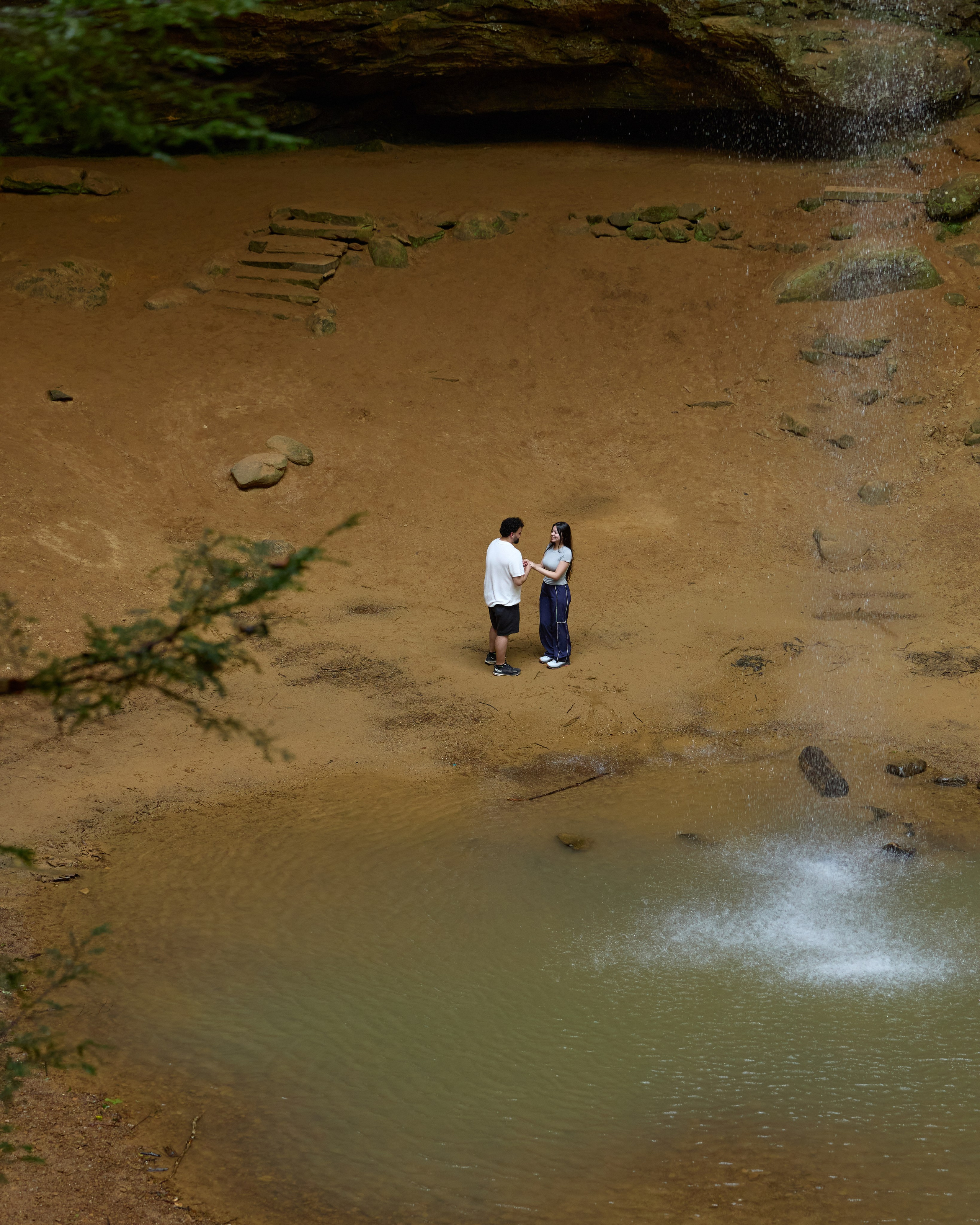 Hocking Hills Waterfall Proposal | Ohio Proposal Photographer