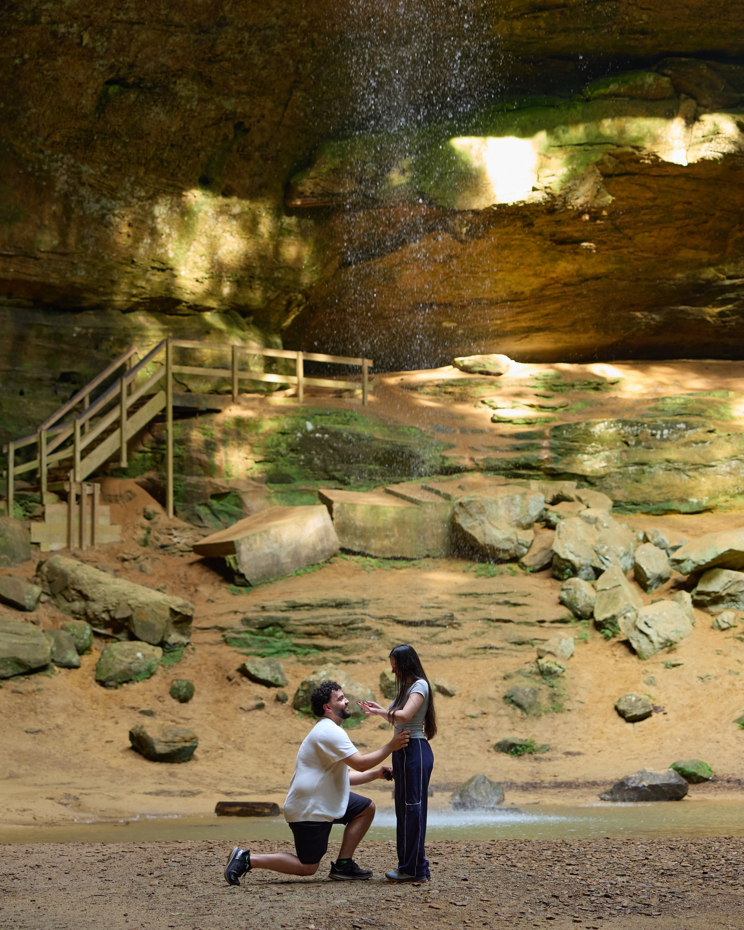 Hocking Hills Waterfall Proposal | Ohio Proposal Photographer