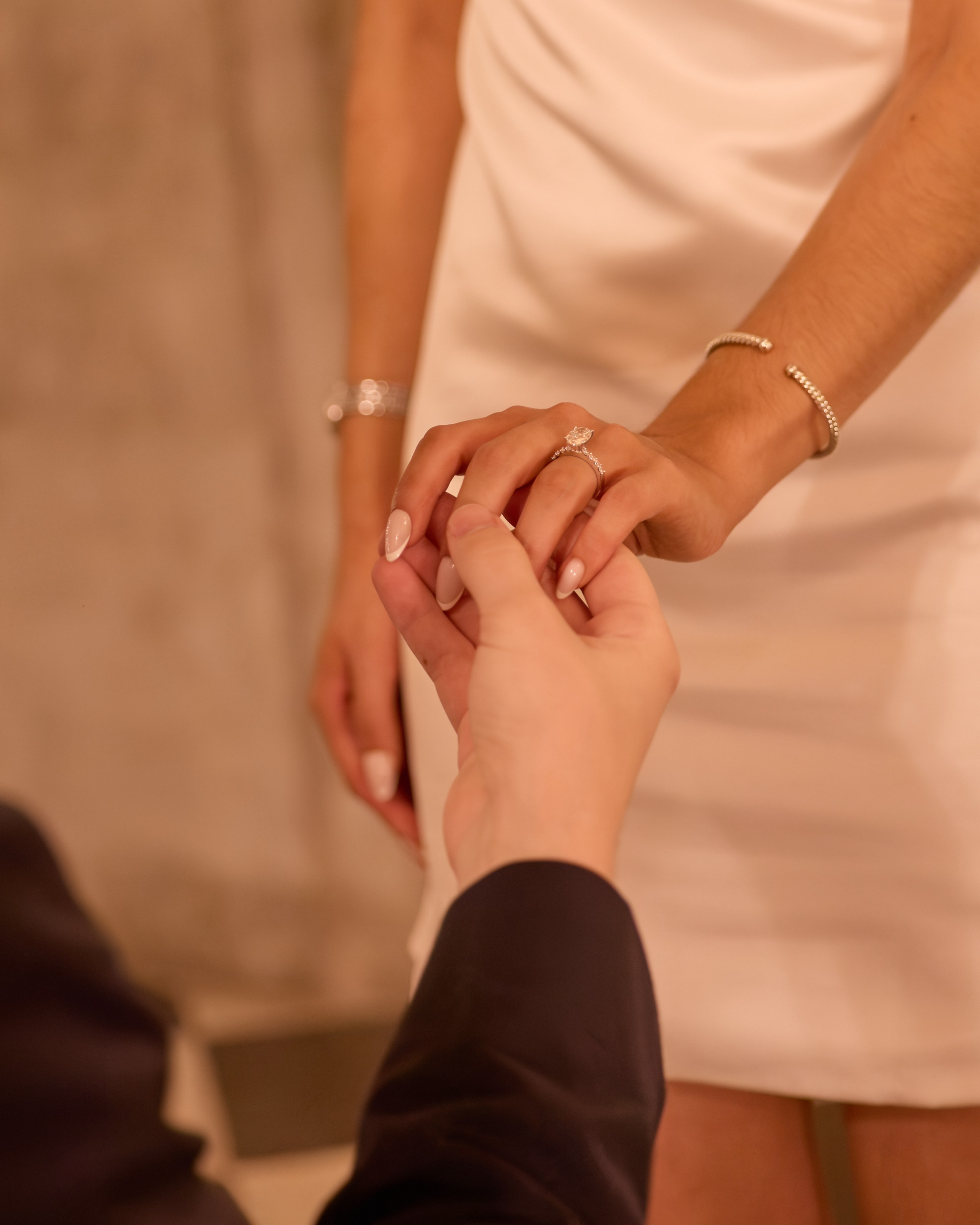 Close-up of the engagement ring at the Ohio Statehouse in Columbus, Ohio
