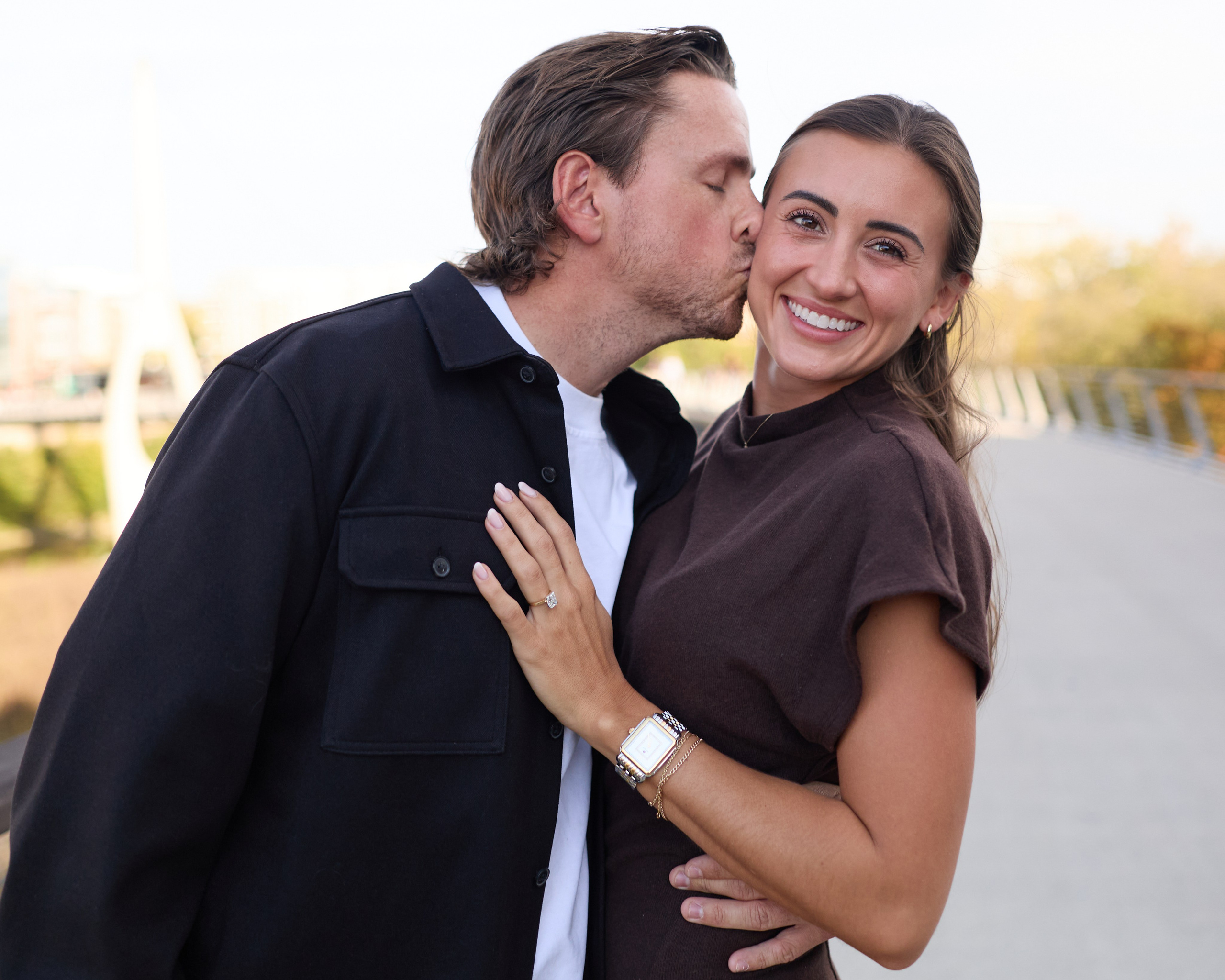 Dublin Link Bridge Surprise Proposal | Dublin Ohio Photographer