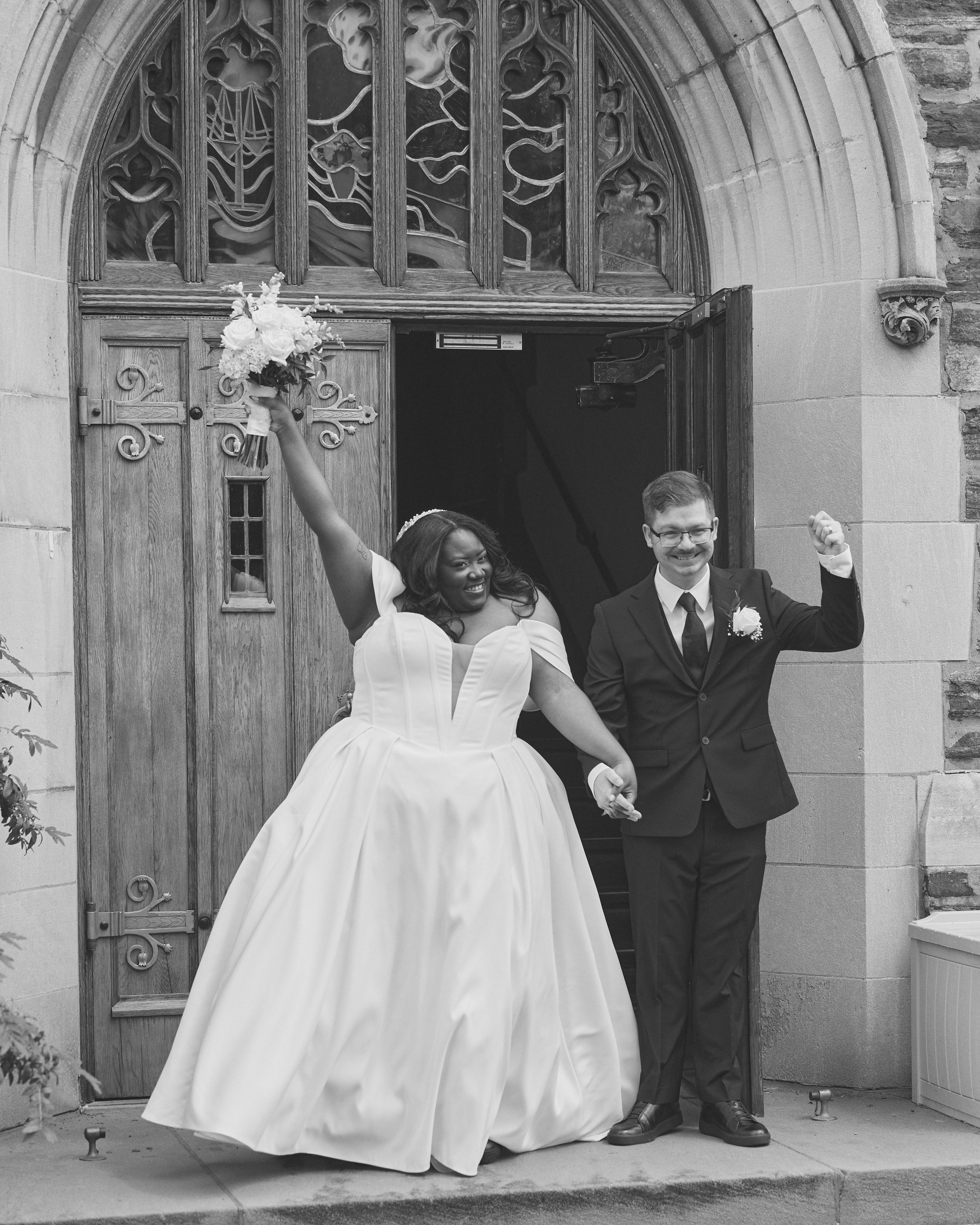Small wedding celebration photographed by Columbus Ohio wedding photographer