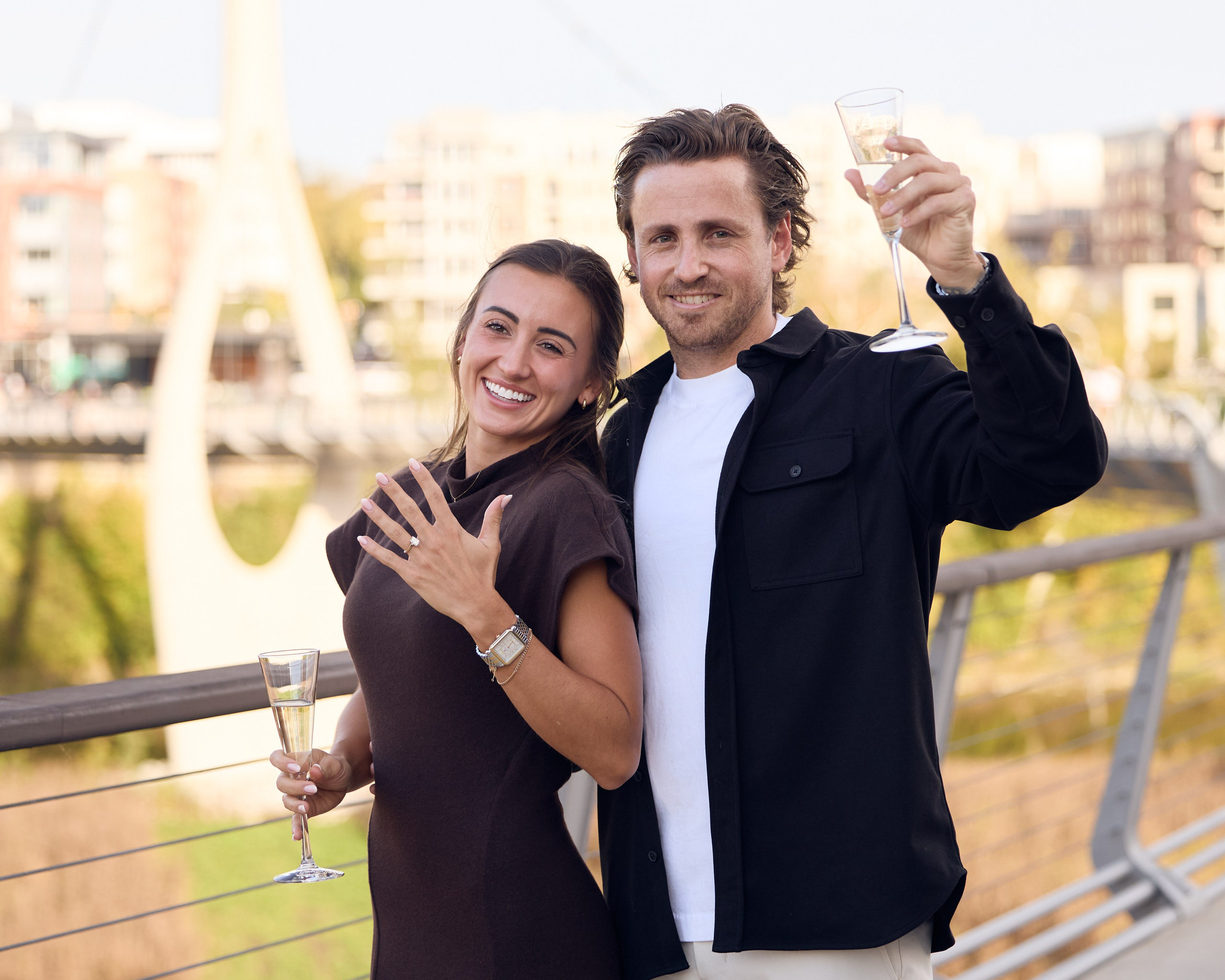Dublin Link Bridge Surprise Proposal | Dublin Ohio Photographer