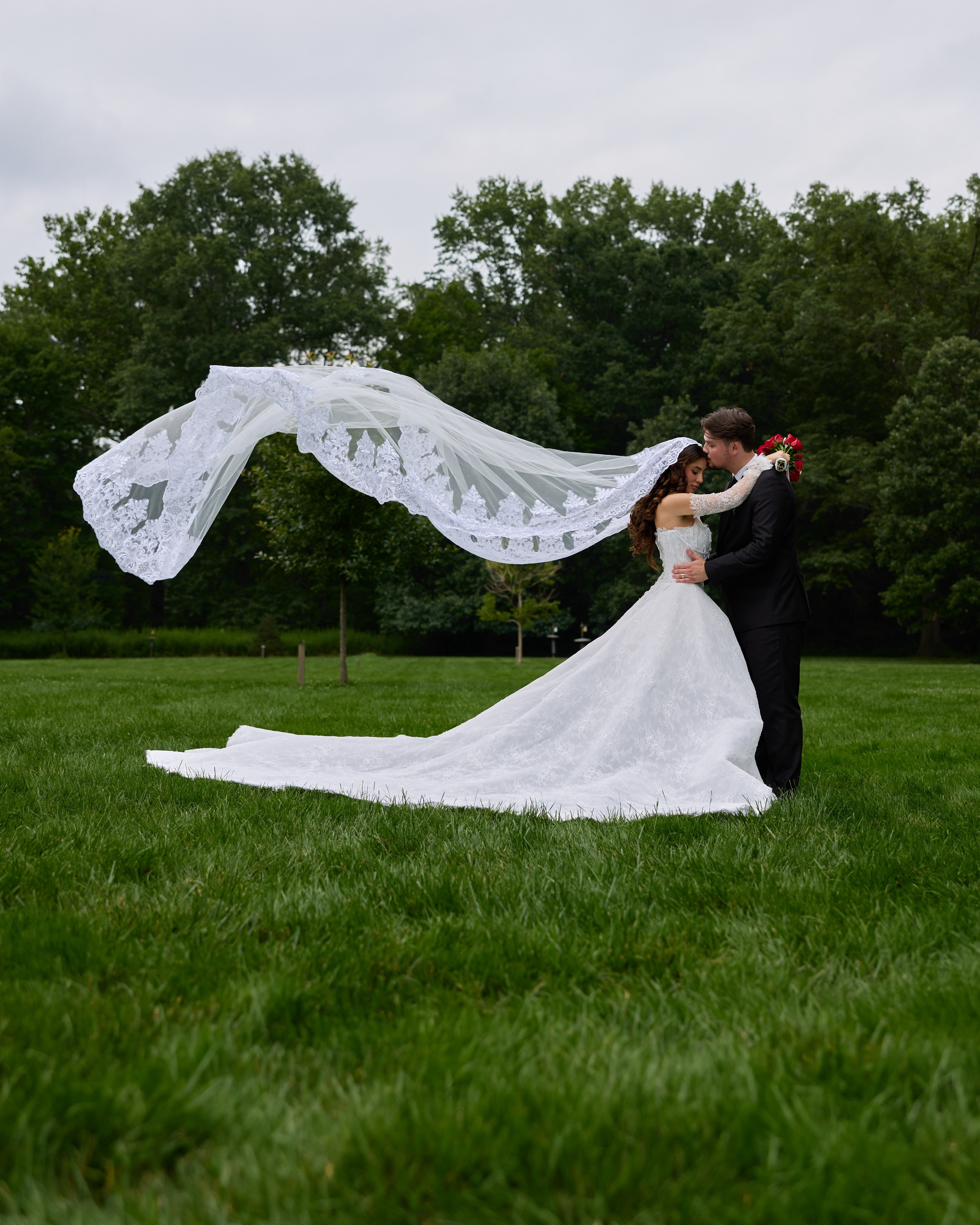 Emotional bride portrait during a wedding in Columbus Ohio