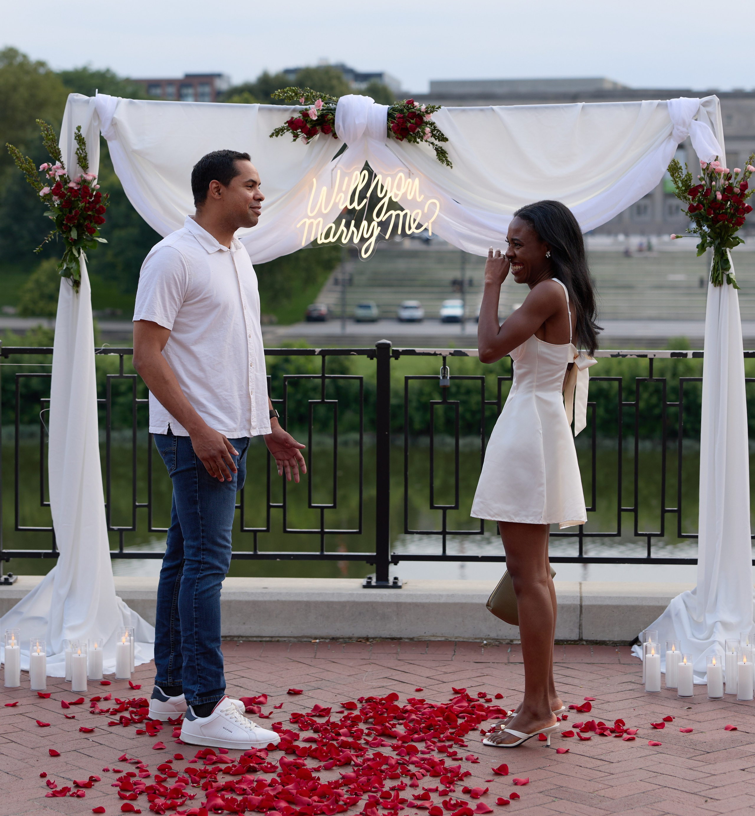 East Bank Park Proposal Photographer | Columbus Ohio